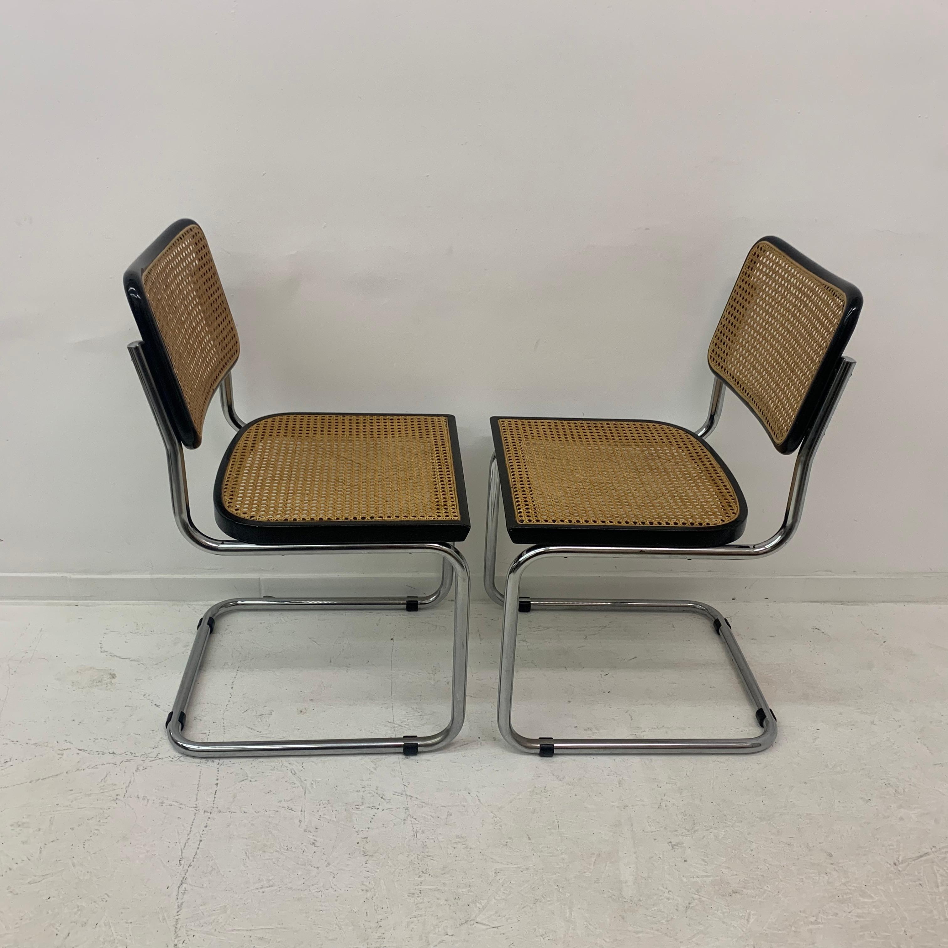 Set of 2 Marcel Breuer Cesca dining chair , 1970’s For Sale 5