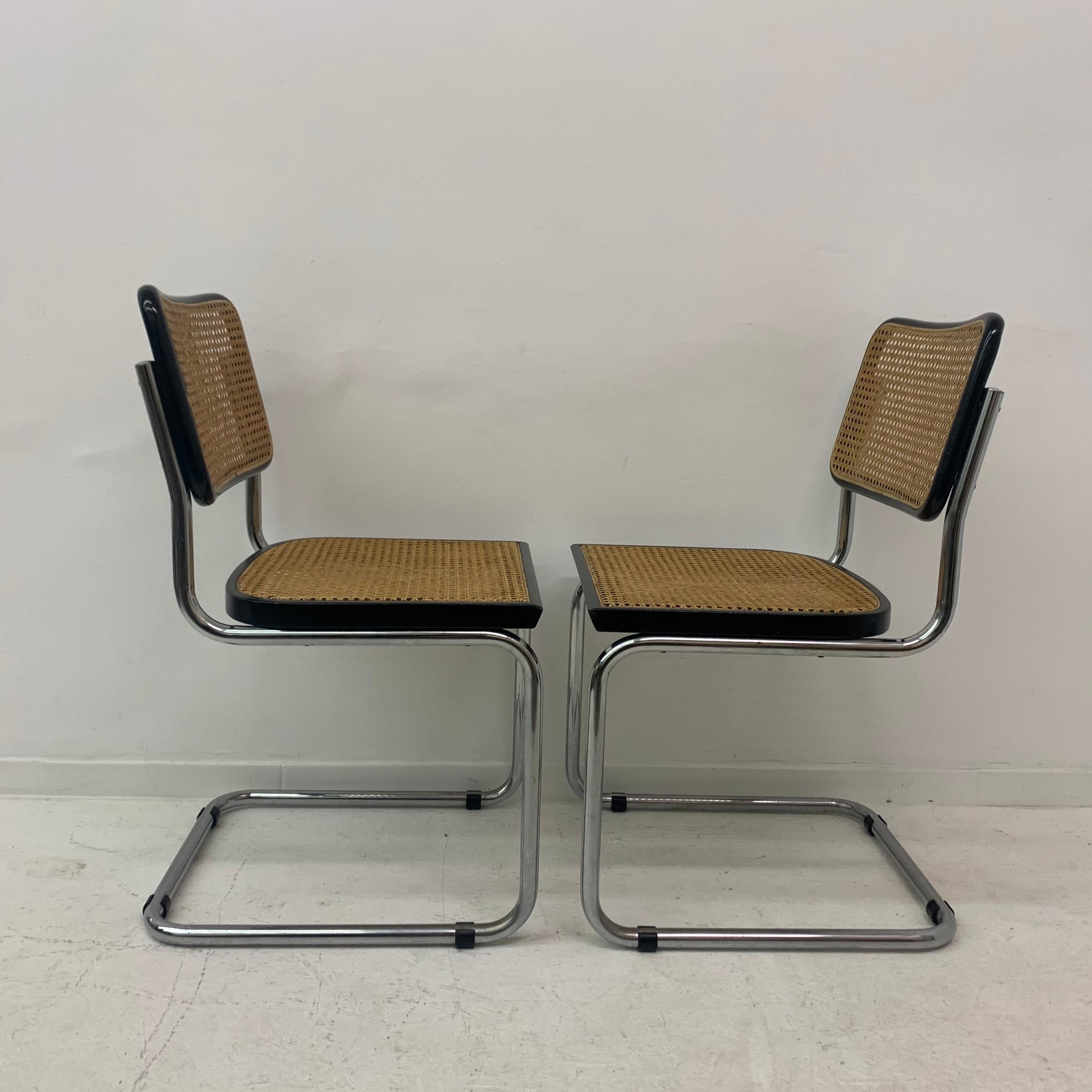 Set of 2 Marcel Breuer Cesca dining chair , 1970’s For Sale 6