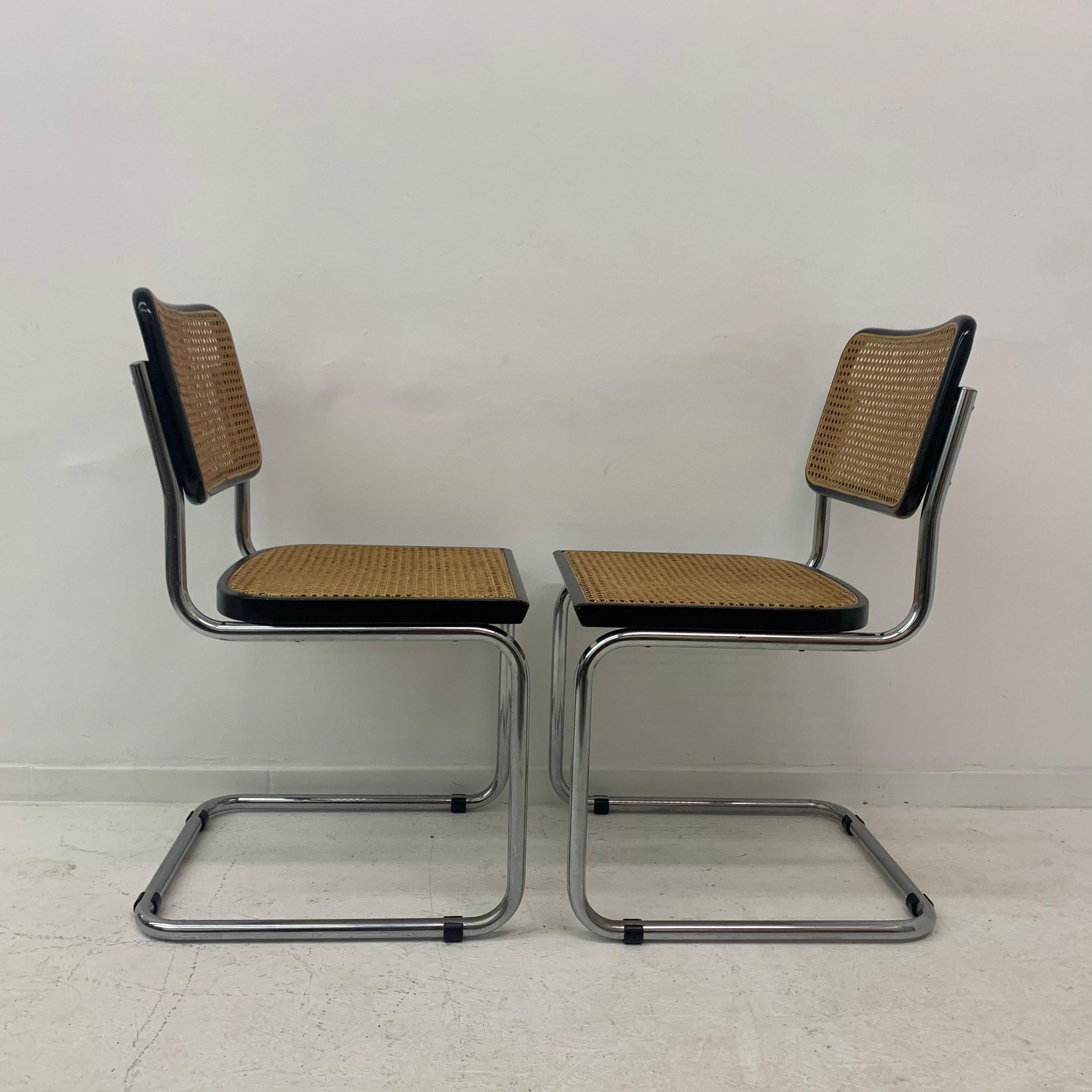 Set of 2 Marcel Breuer Cesca dining chair , 1970’s For Sale 7