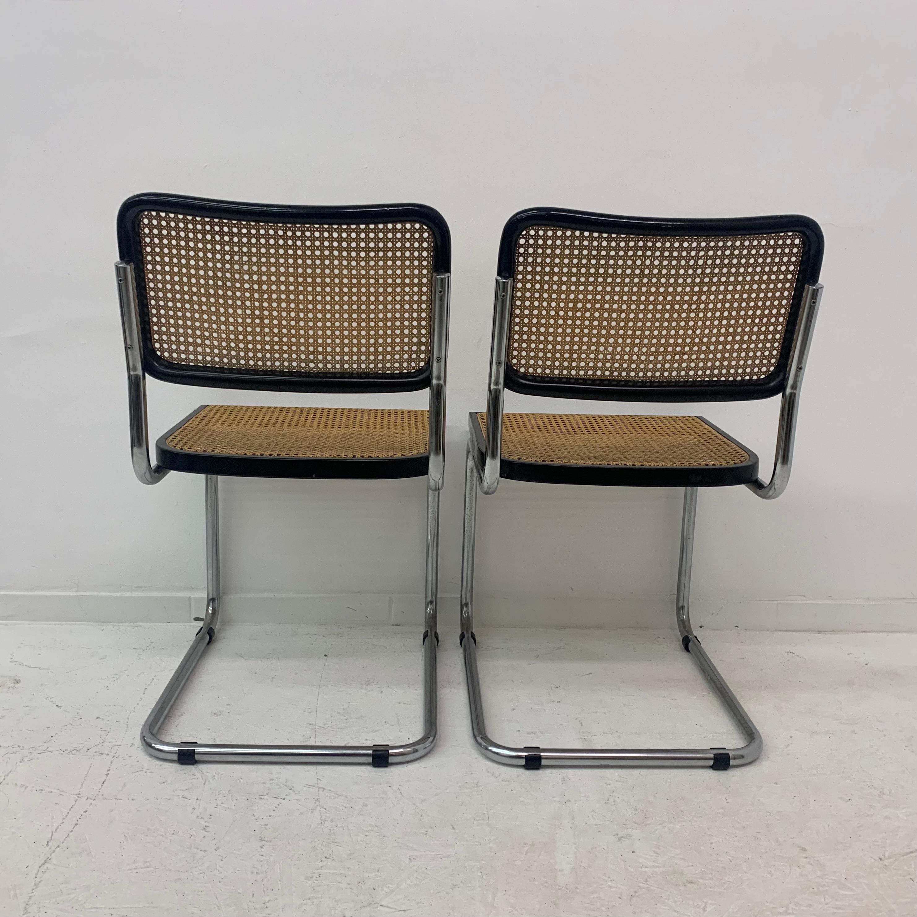 Set of 2 Marcel Breuer Cesca dining chair , 1970’s For Sale 10
