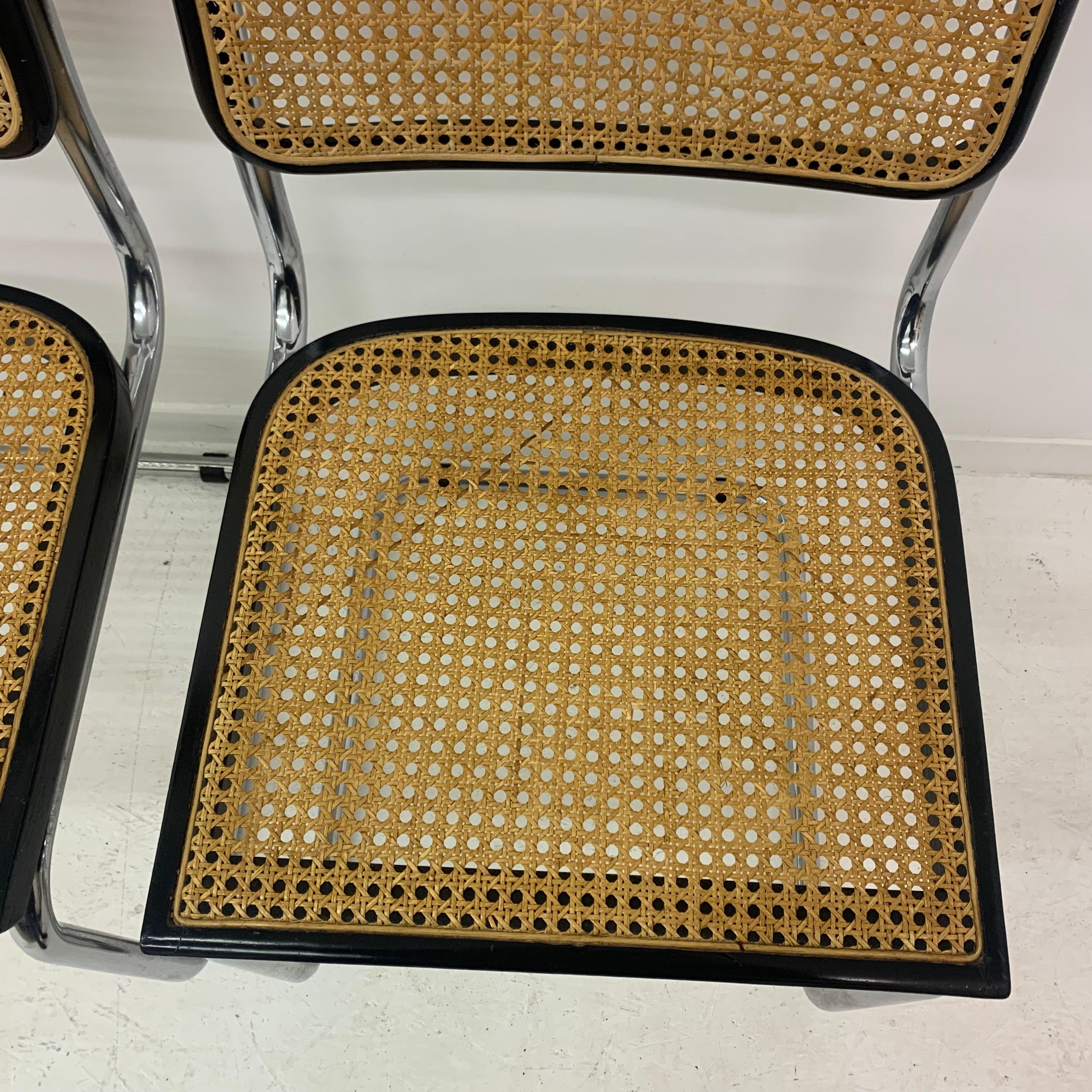 Lot de 2 chaises de salle à manger Marcel Breuer Cesca, années 1970 en vente 2