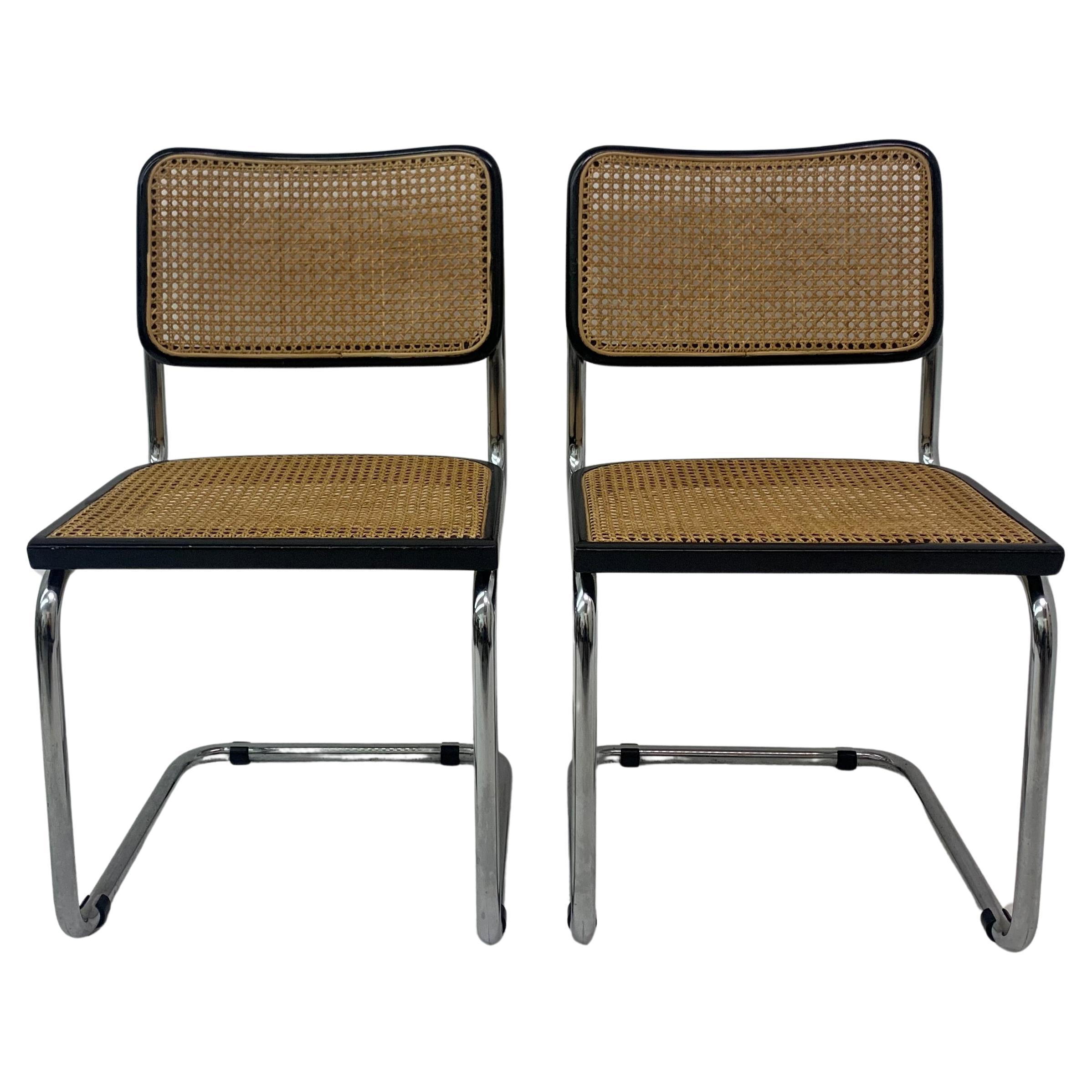 Set of 2 Marcel Breuer Cesca dining chair , 1970’s