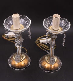 Set of 2 Maria Theresa Style Crystal Glass Table Lamp