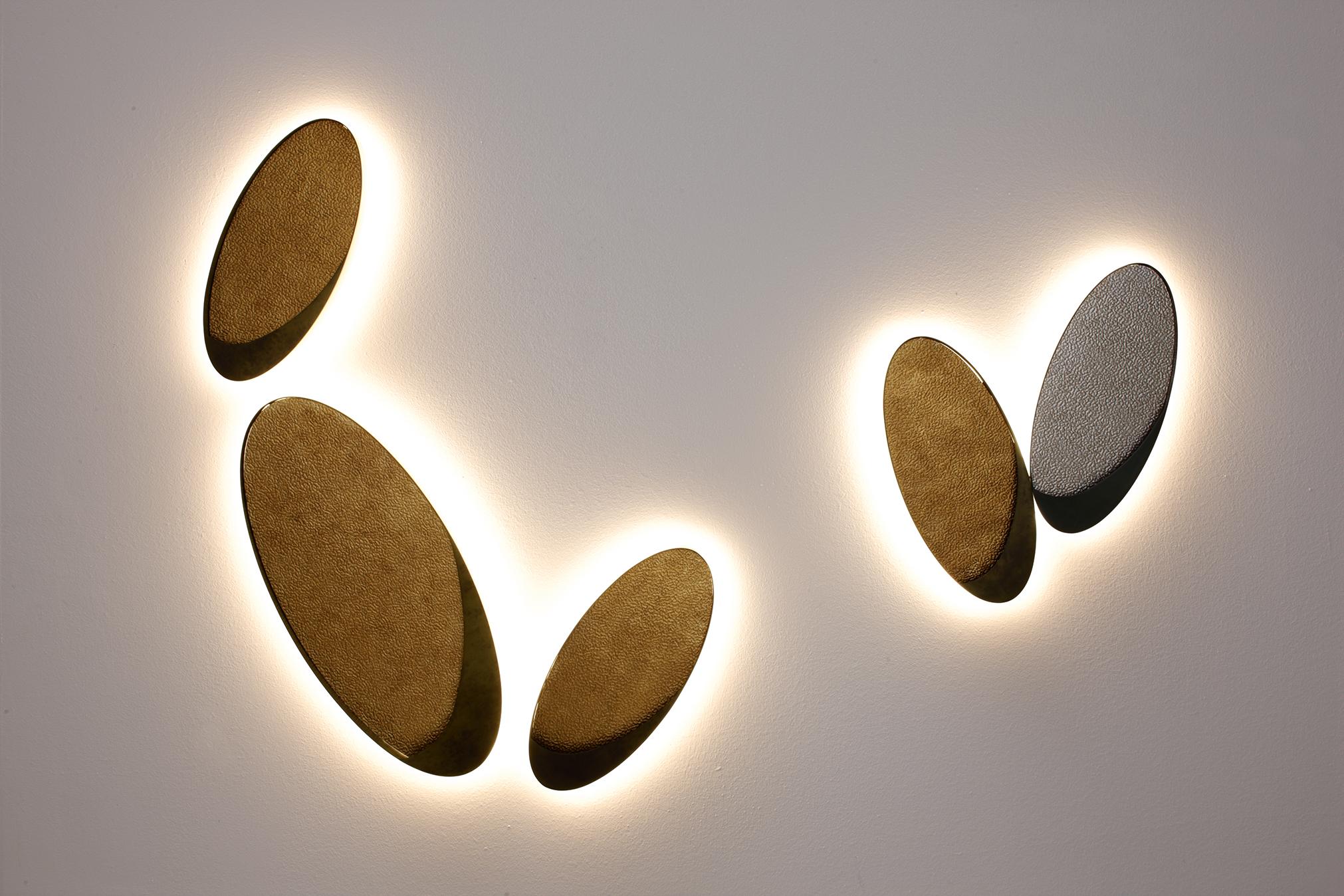 Juego de 2 apliques de pétalos marquesa by MM Lampadari Metal en venta