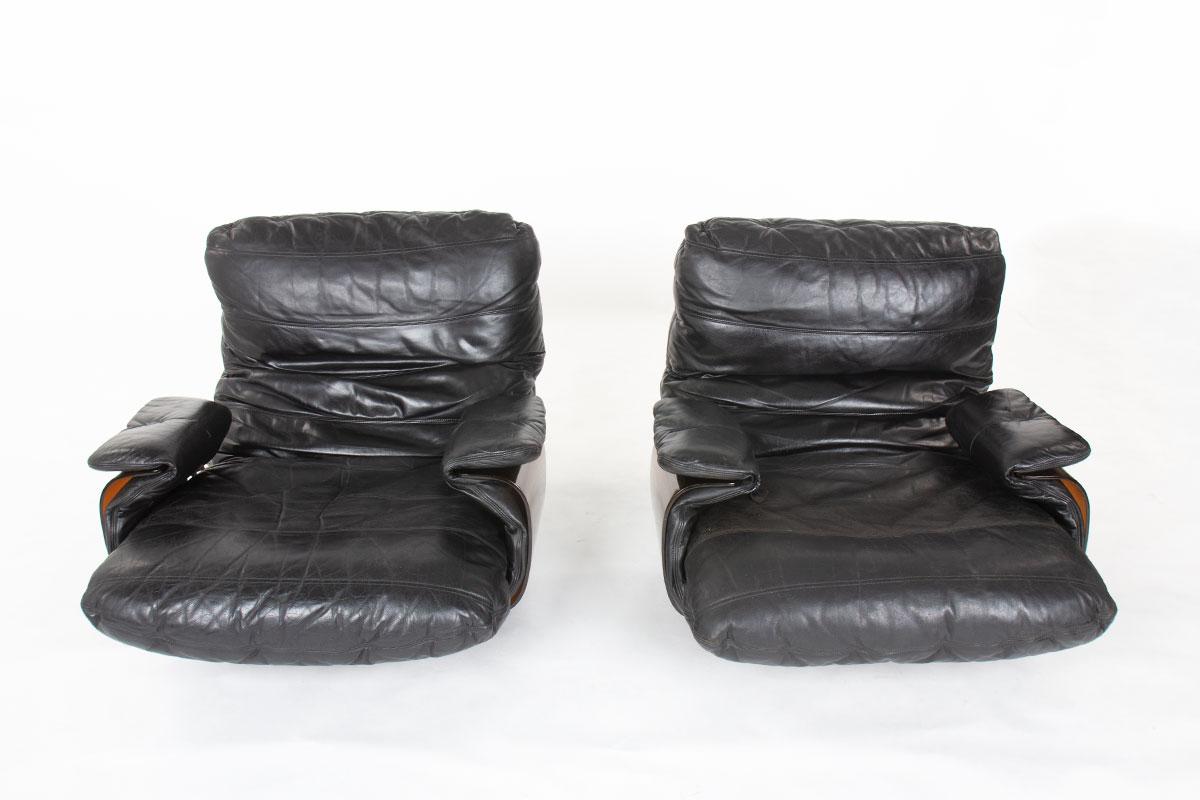 Conjunto de 2 sillones Marsala de Michel Ducaroy para Ligne Roset, años 70 finales del siglo XX