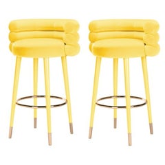 Set of 2 Marshmallow Bar Stools, Royal Stranger