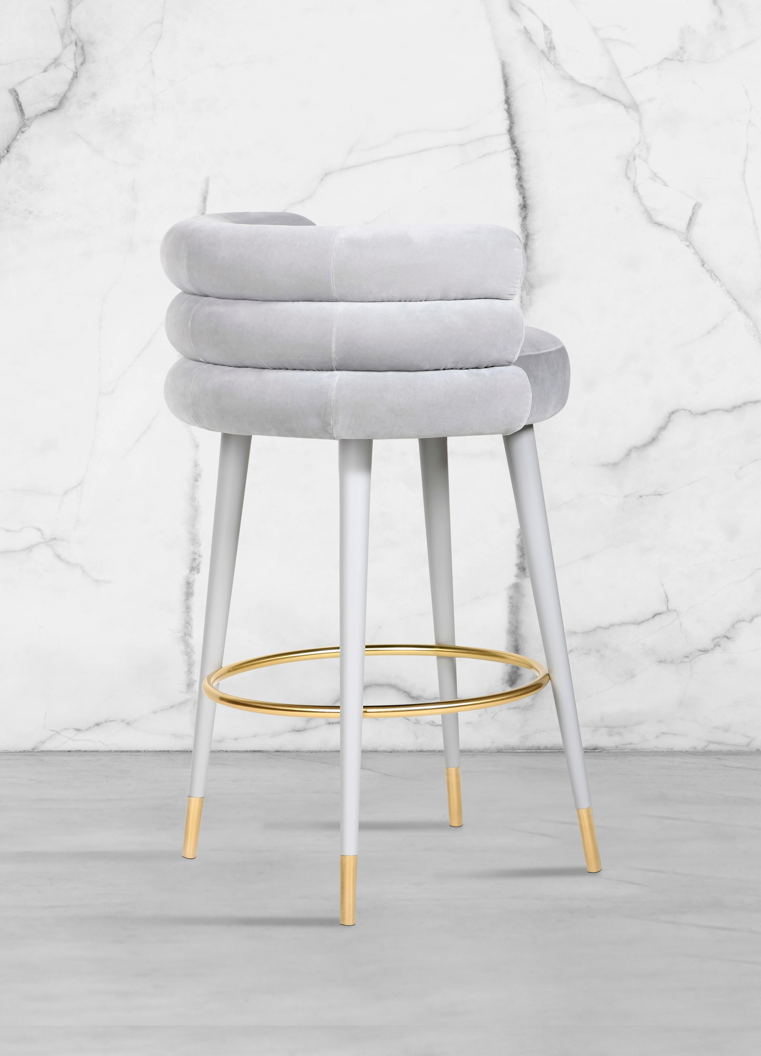 Set of 2 Marshmallow Bar Stools, Royal Stranger In New Condition For Sale In Geneve, CH