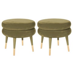 Set of 2 Marshmallow Stools, Royal Stranger