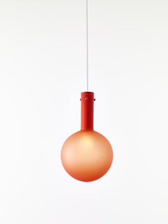 Set of 2 Matte Red Sphaerae Pendant Lights by Dechem Studio