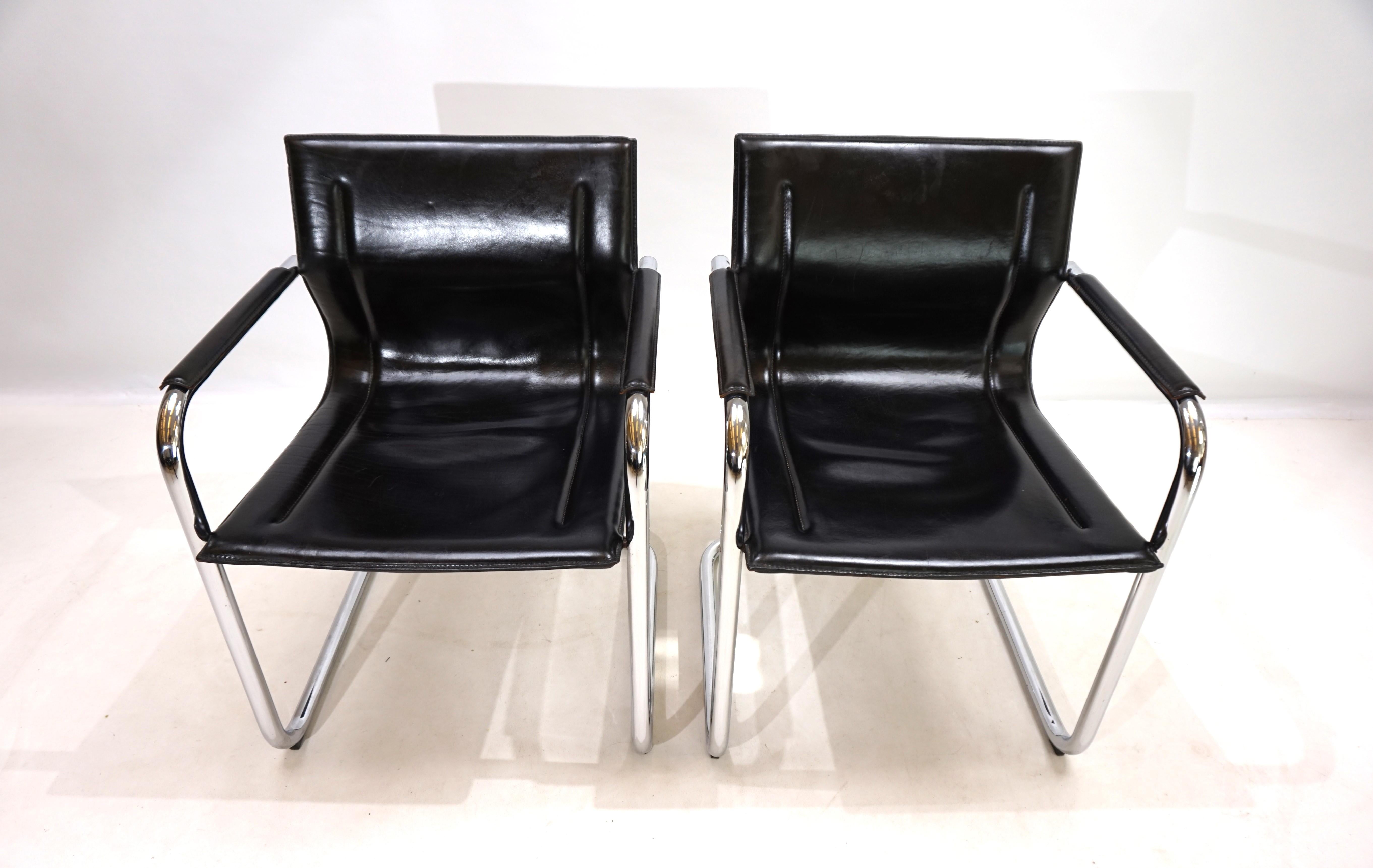 Set of 2 Matteo Grassi MG dining chairs by Mart Stam 3