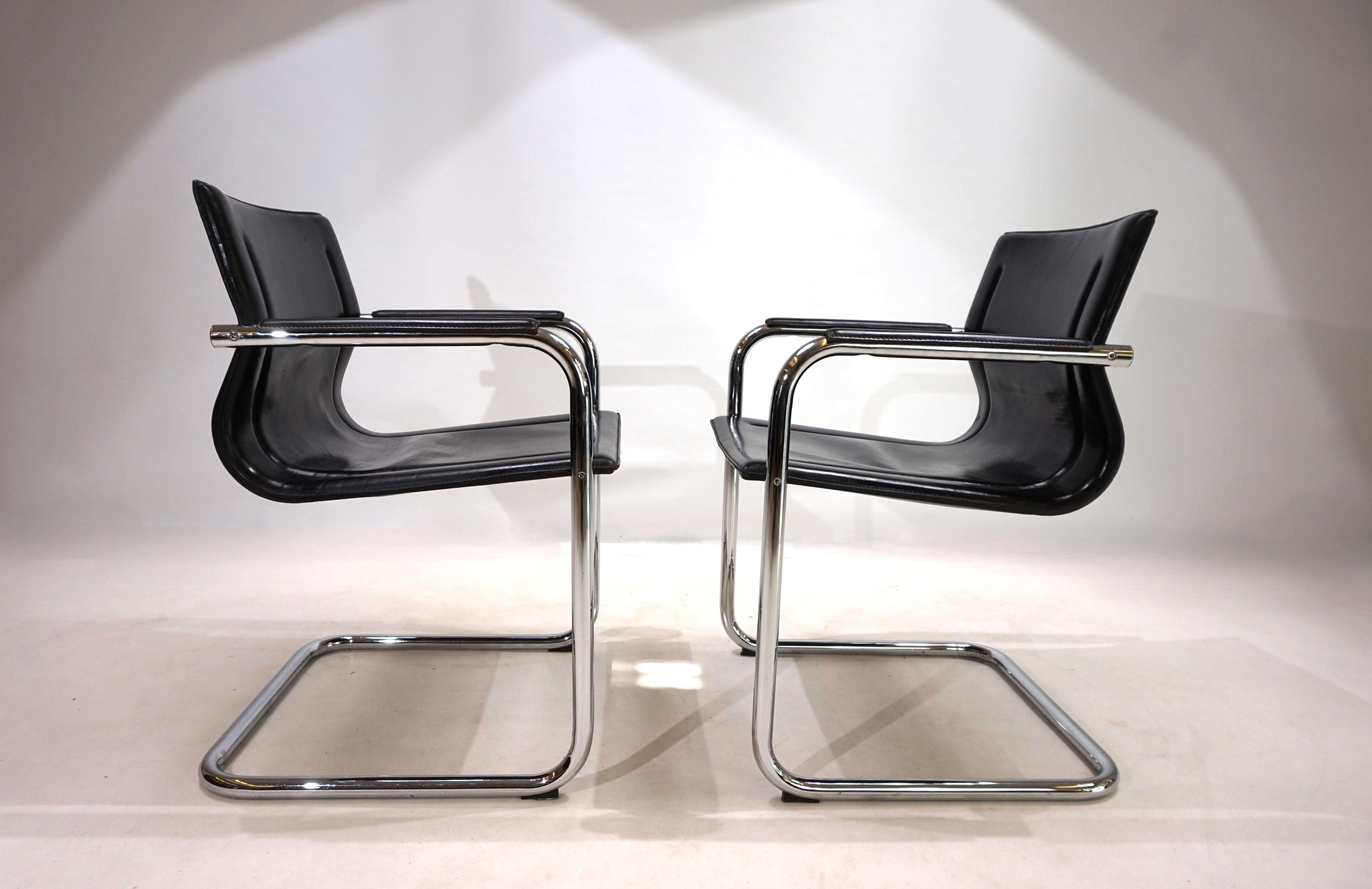 Early 20th Century Set of 2 Matteo Grassi MG dining chairs by Mart Stam