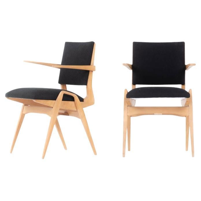 Lot de 2 chaises d'avant Maurice, 1950