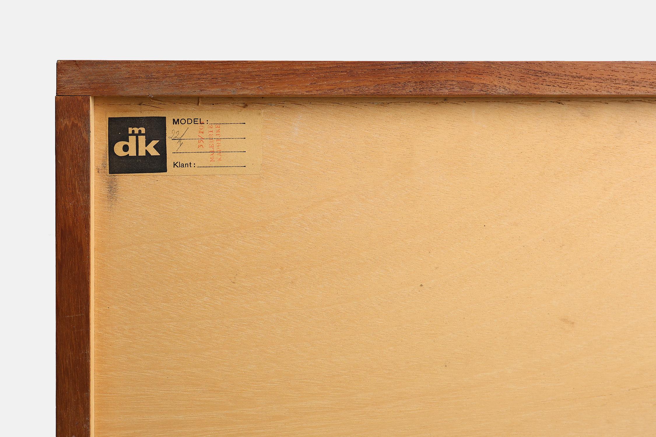 Set of 2 MdK mid-century teak wood nightstands ca. 1960 5
