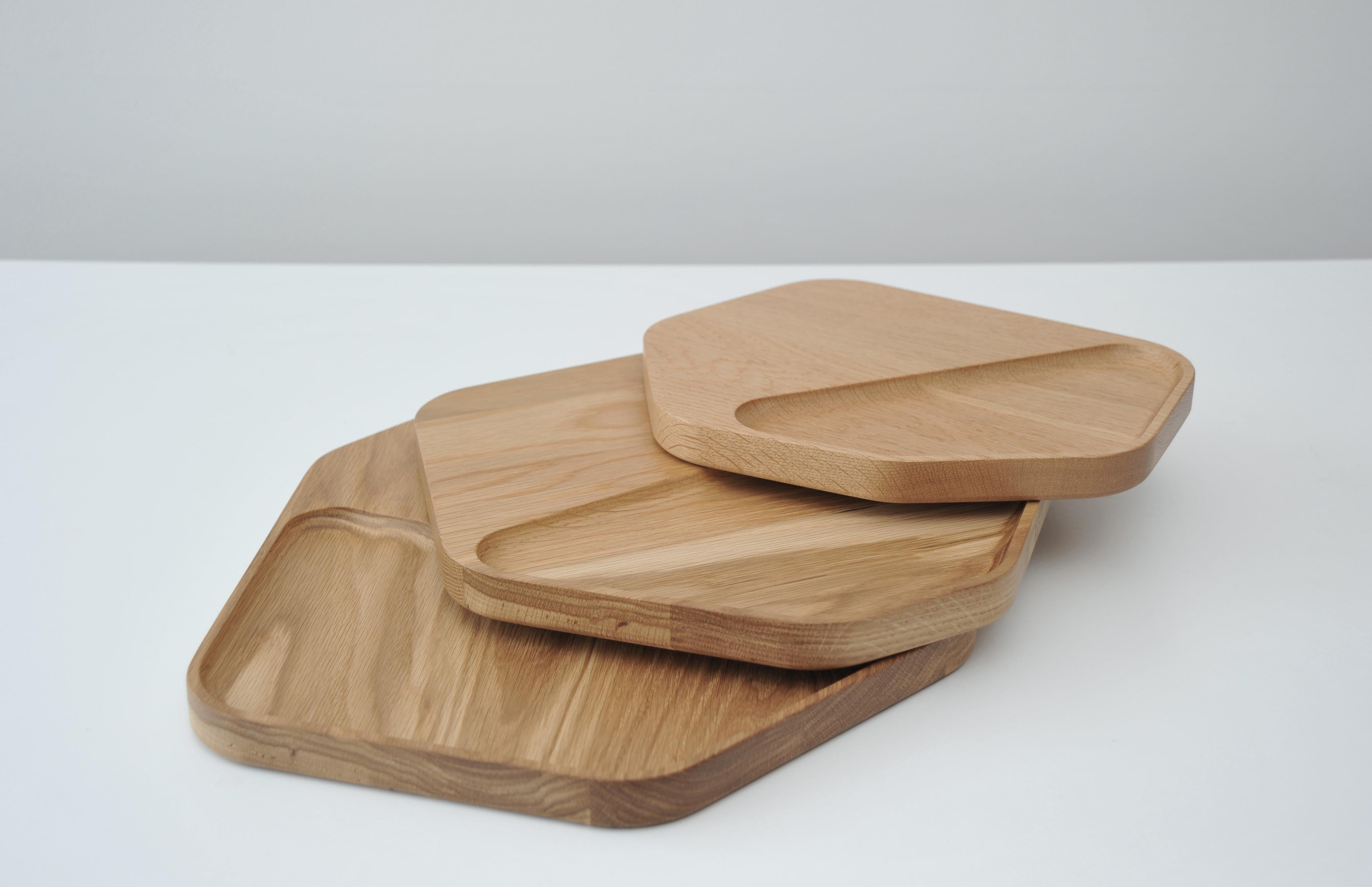 Modern Set of 2 Medium Tidal Pool Trays by Hollis & Morris For Sale