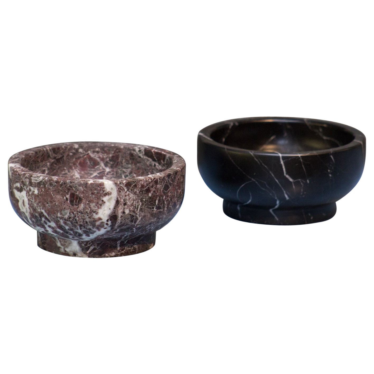 Set of 2 Memory Bowls, Black & Red by Cristoforo Trapani For Sale