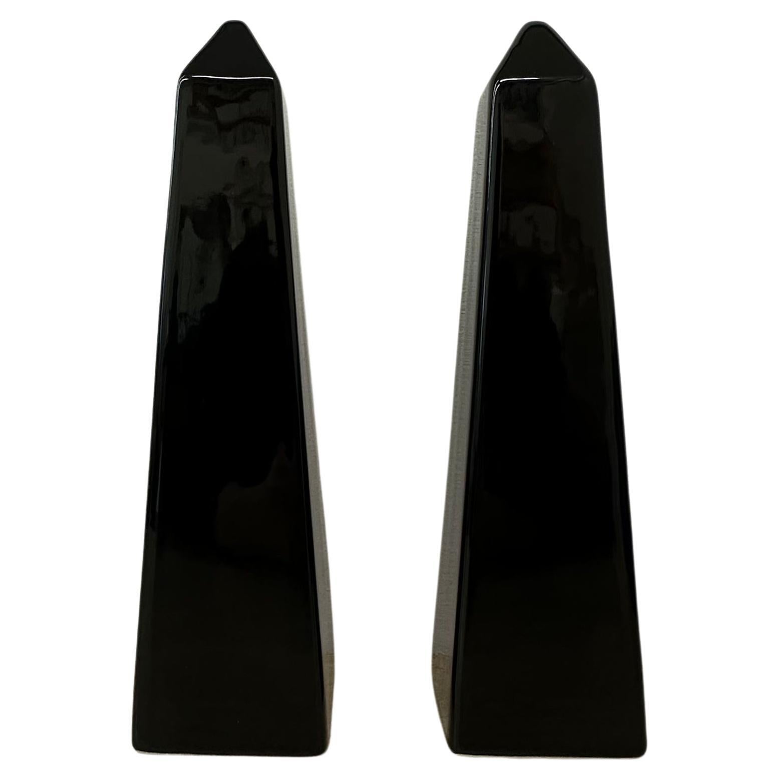 Set of 2 Memphis Style ceramic sculptures , 1980s