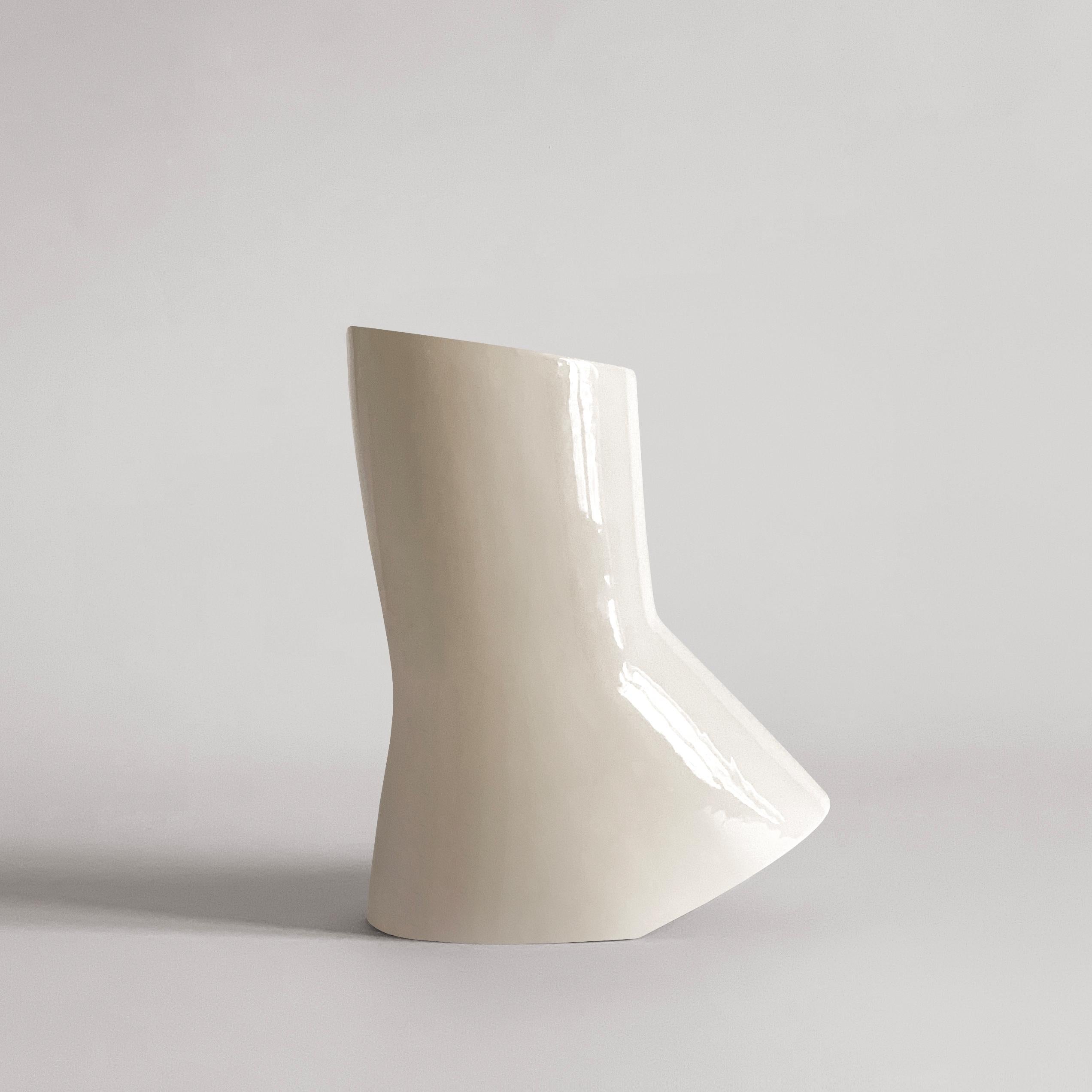 Contemporary Set of 2 Menadi Ceramic Vases by Studio Zero For Sale