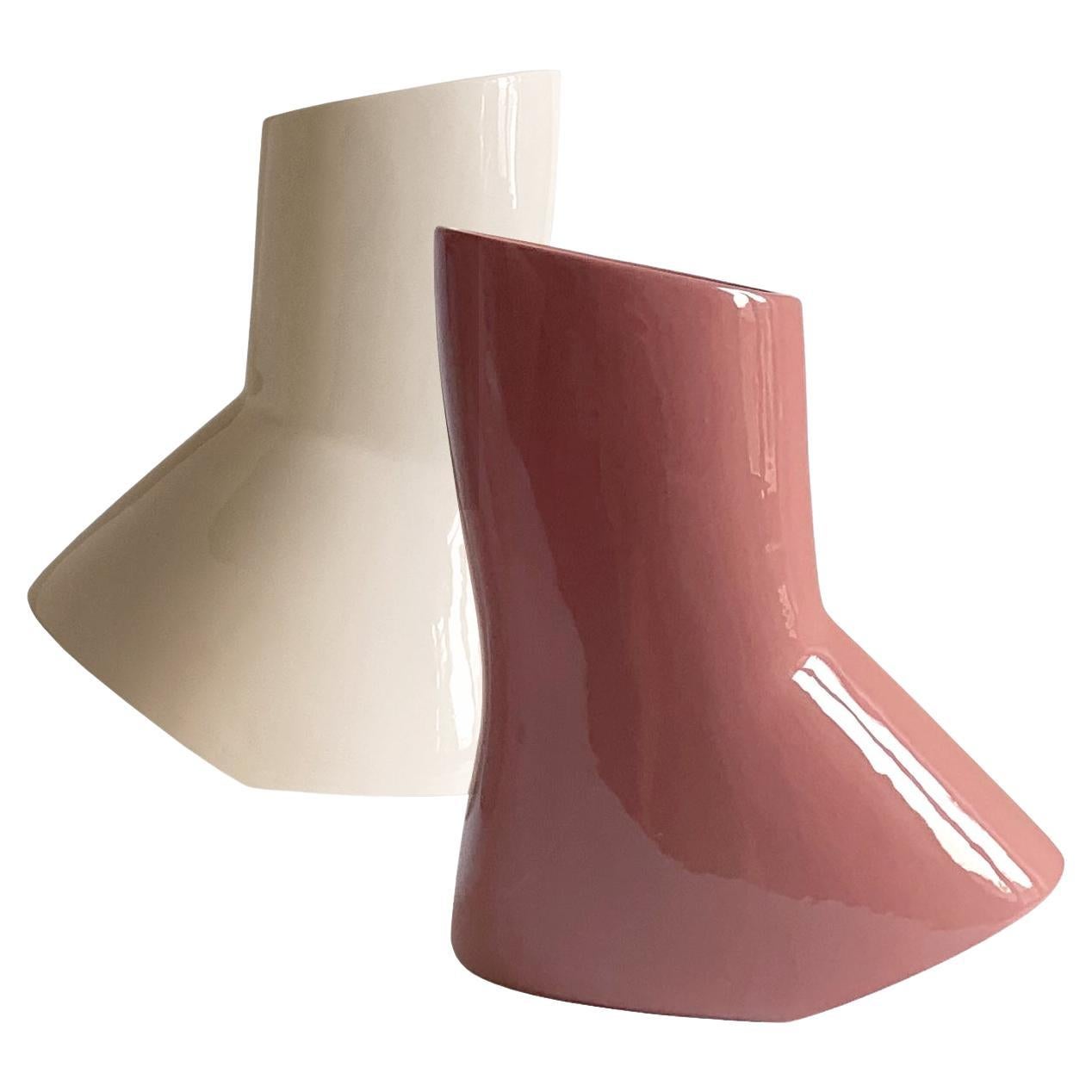 Set of 2 Menadi Ceramic Vases by Studio Zero