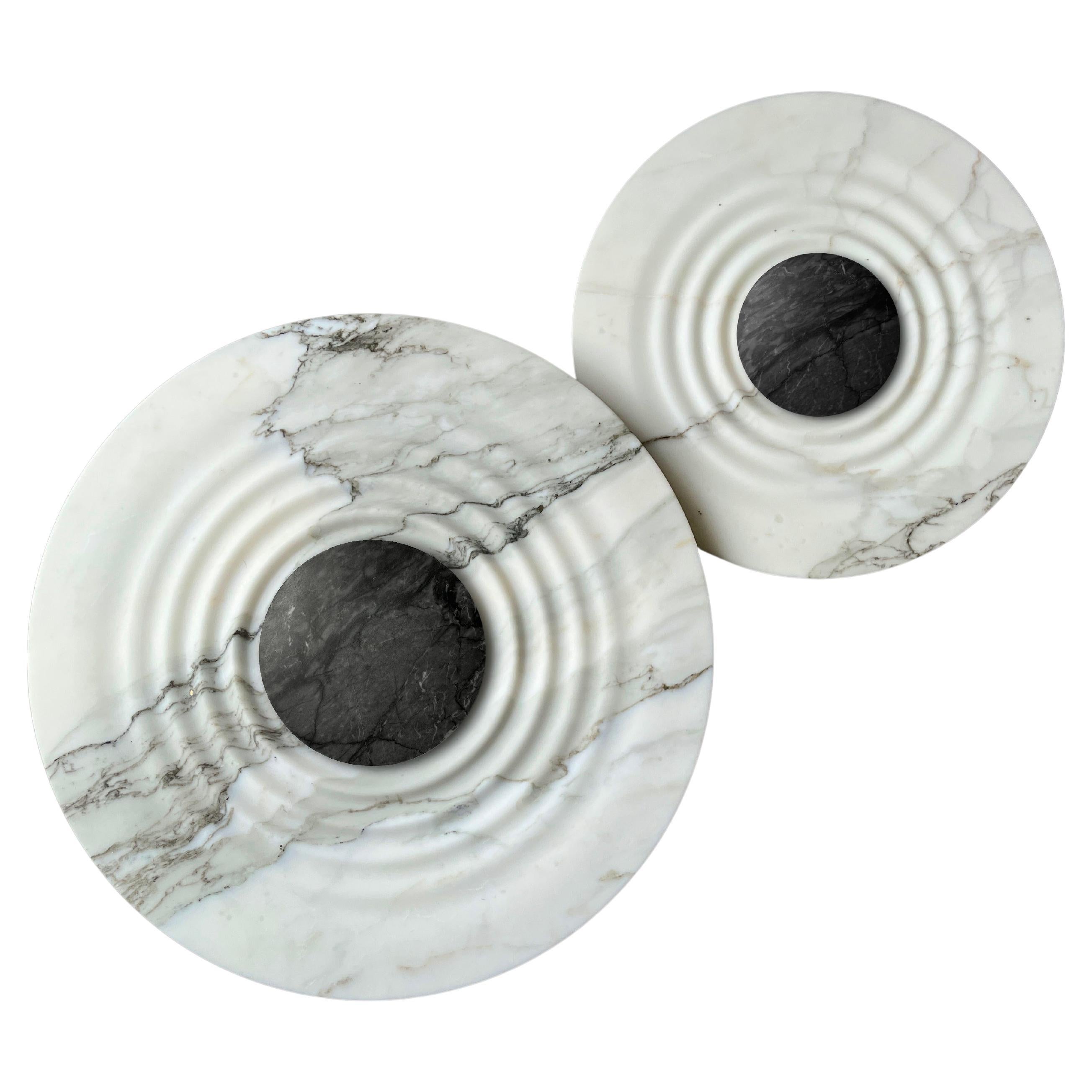 Set Of 2 Messier Marble Sconces by Etamorph For Sale