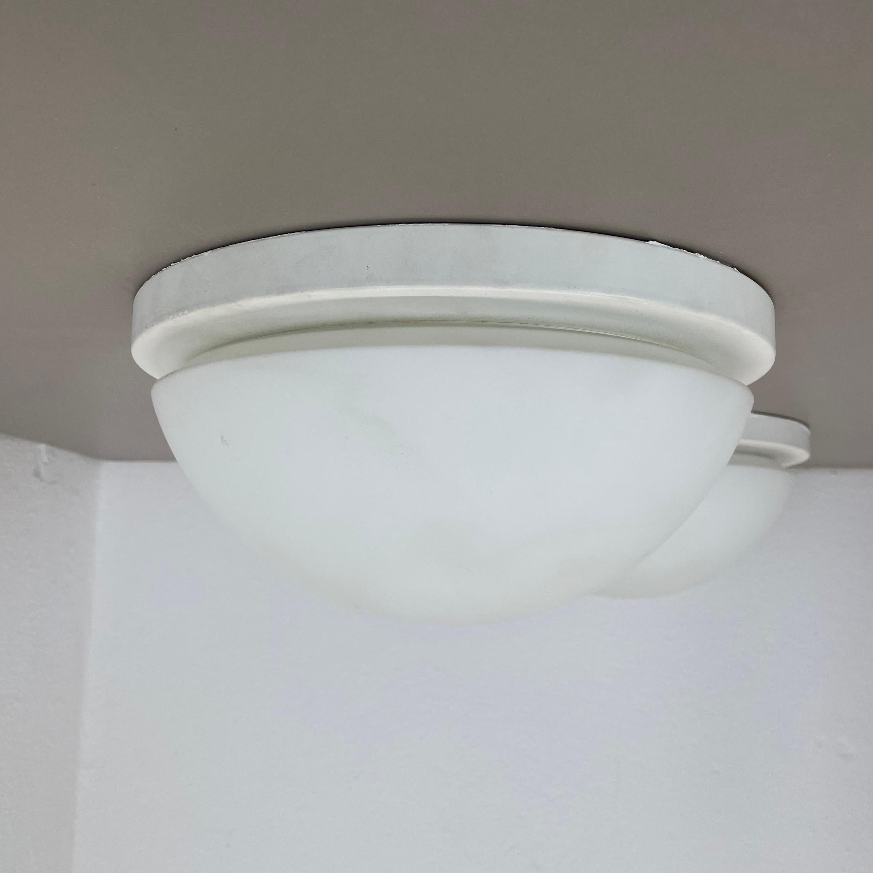 Métal Ensemble de 2 Lights en métal et verre pour plafond mural par Glashütte Limburg, Allemagne, 1980 en vente
