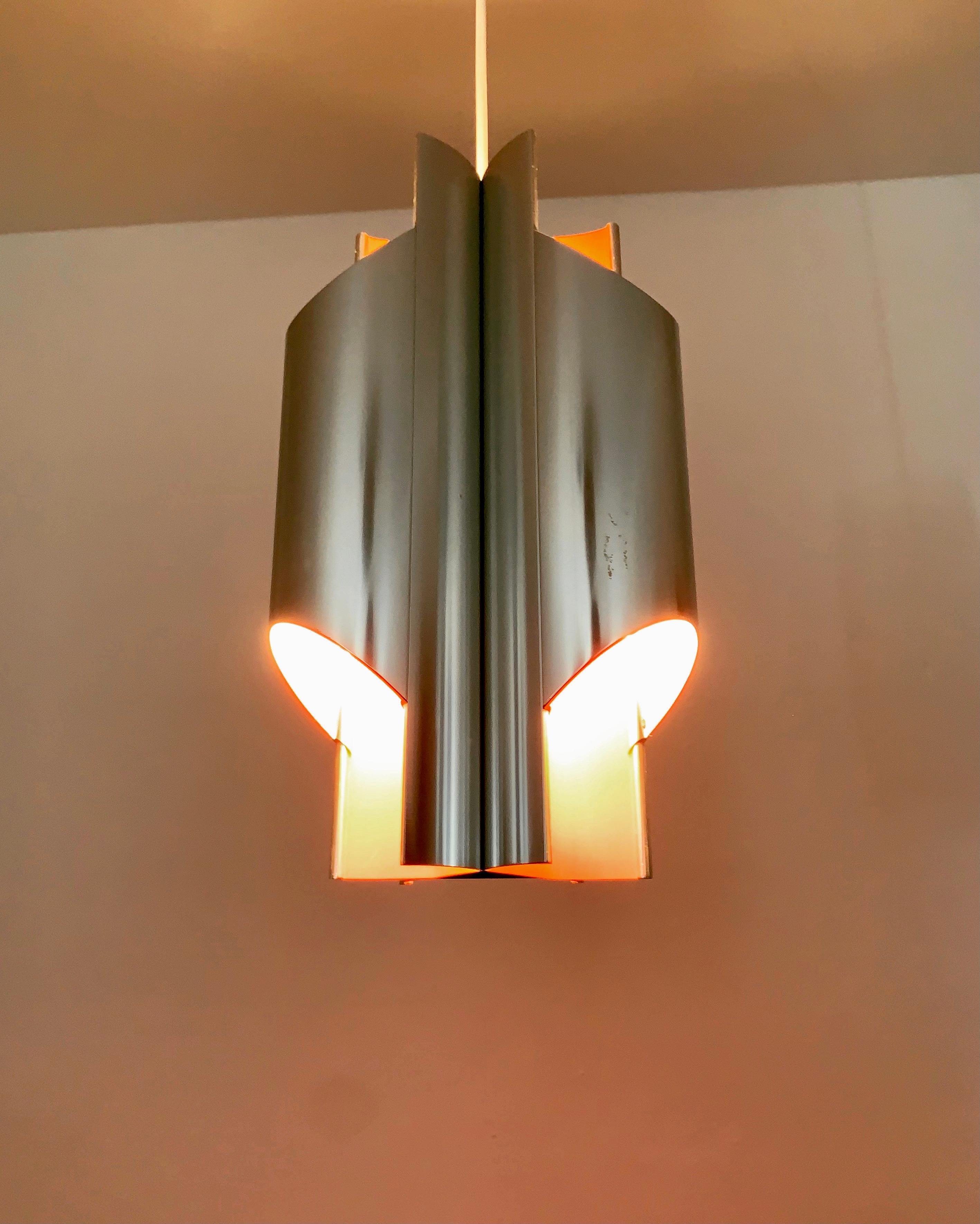 Set di 2 lampade a sospensione in metallo di Bent Karlby per Lyfa in vendita 3