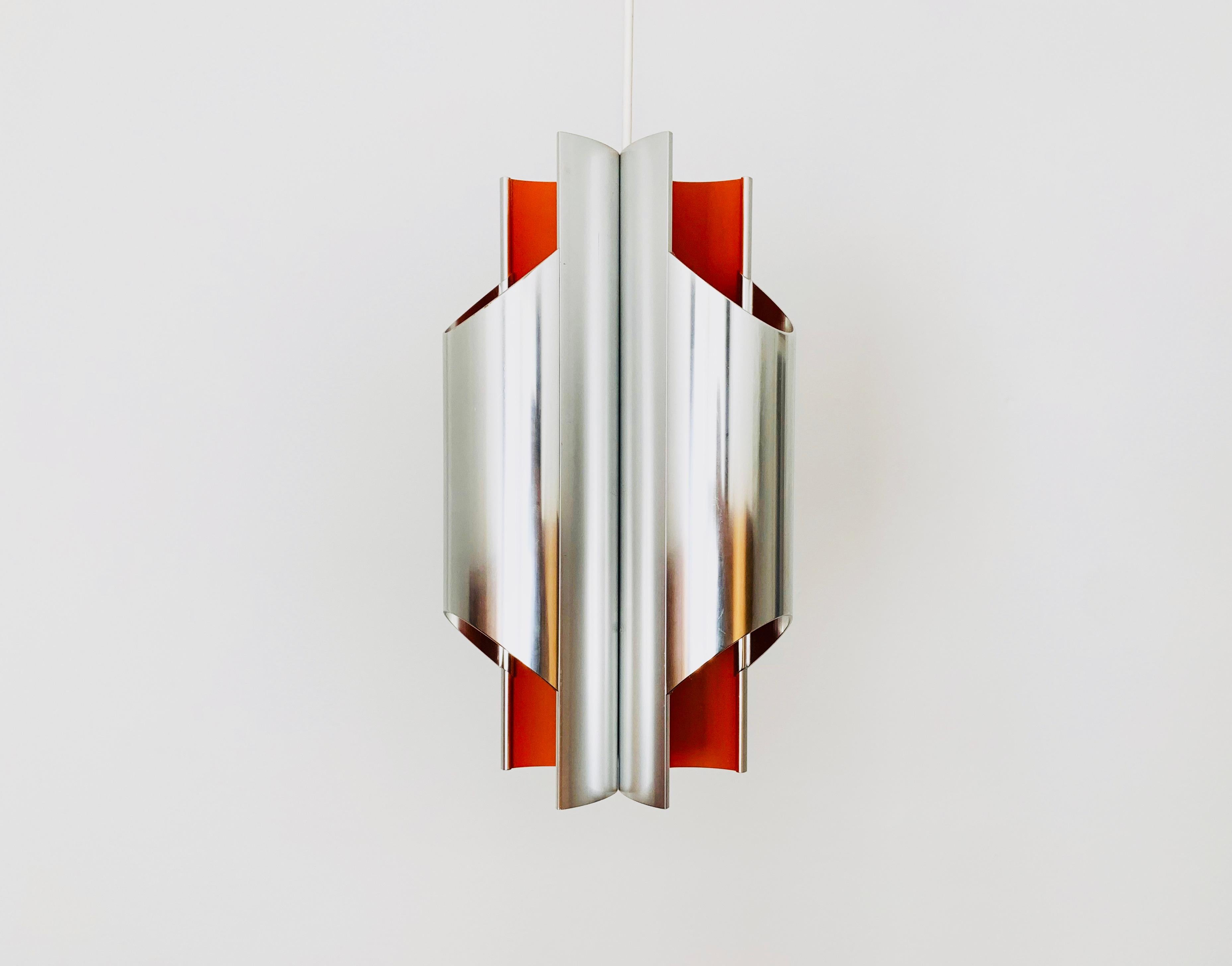 Scandinavo moderno Set di 2 lampade a sospensione in metallo di Bent Karlby per Lyfa in vendita