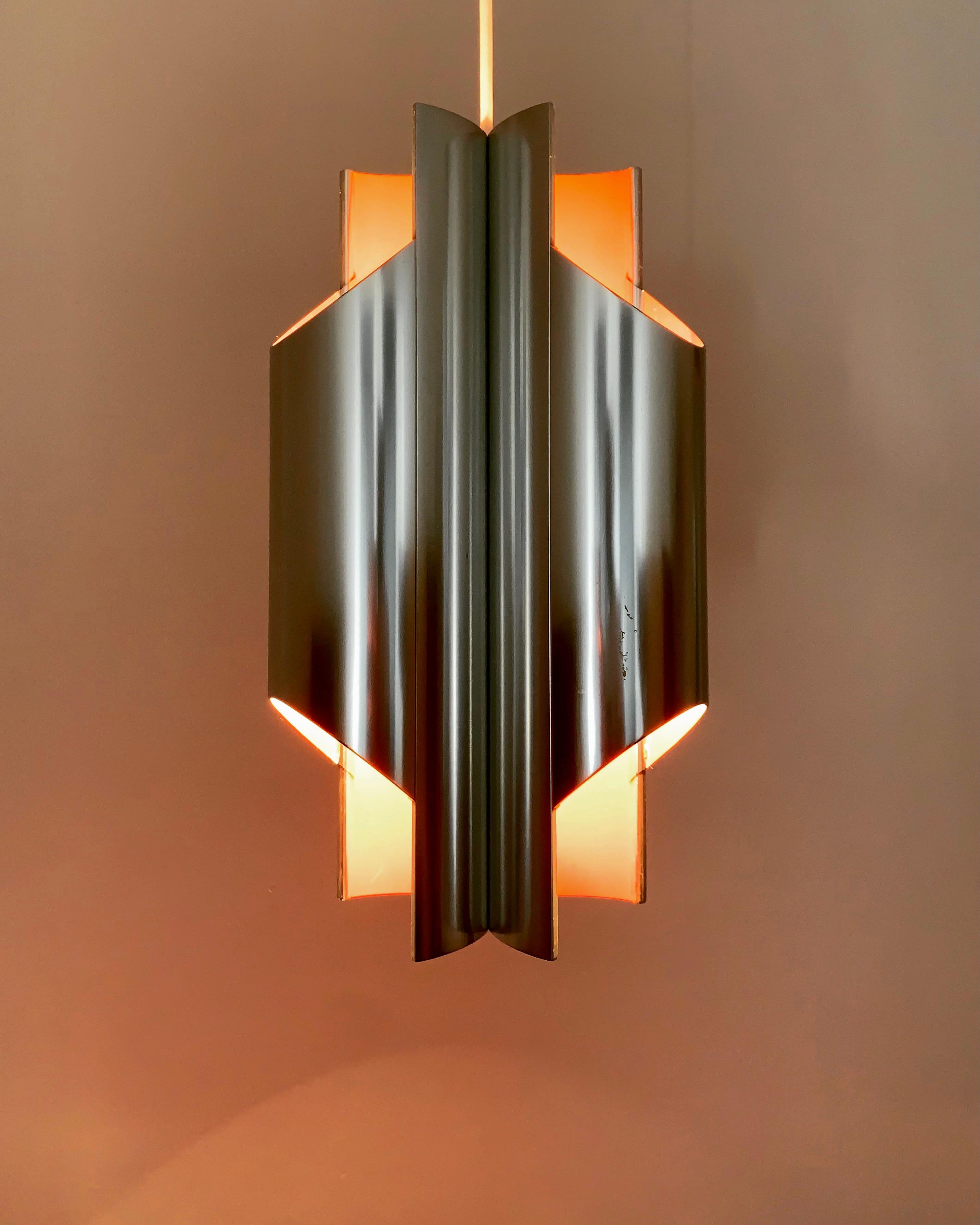 Set di 2 lampade a sospensione in metallo di Bent Karlby per Lyfa in vendita 1