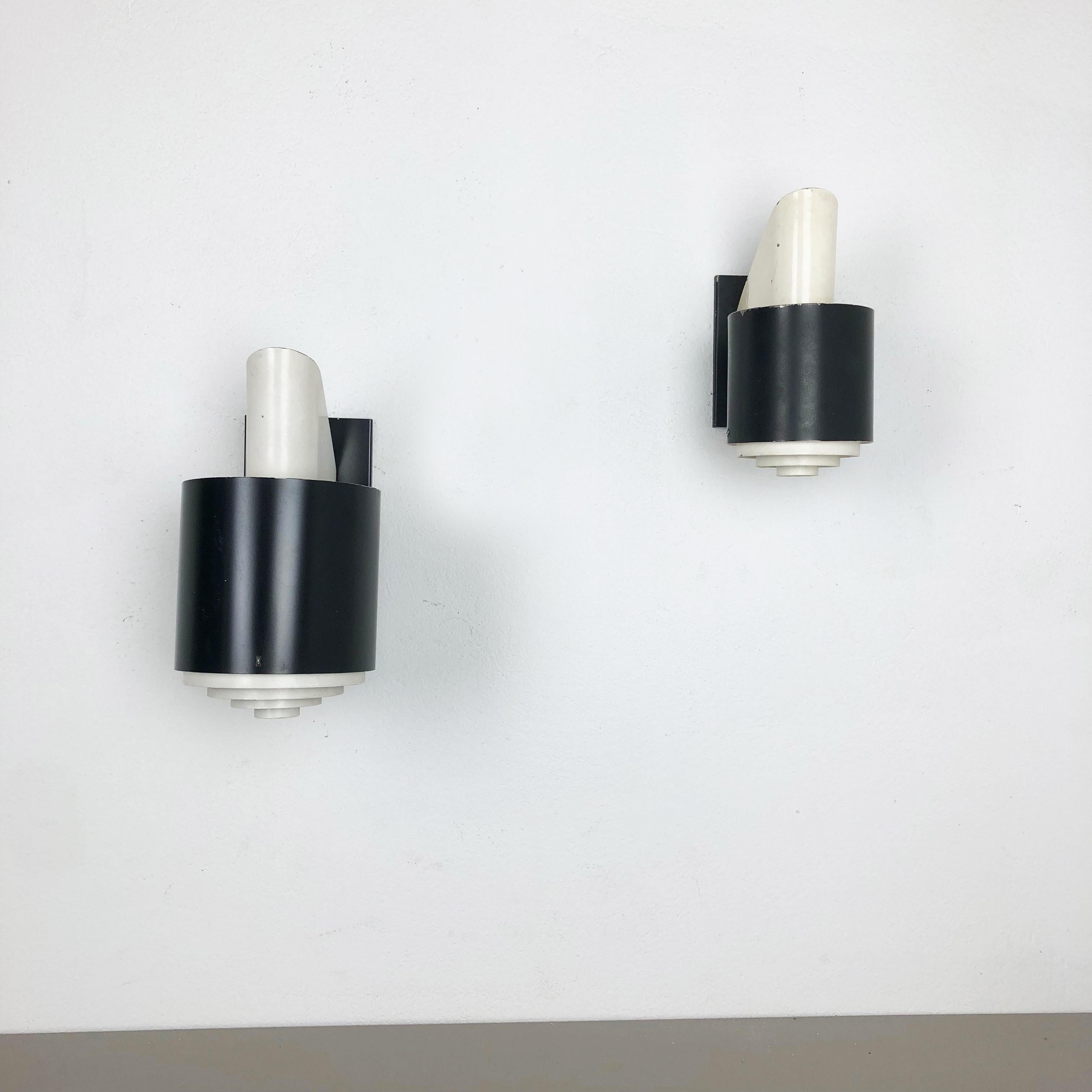 Mid-Century Modern Set of 2 Metal Sconces Wall Light 