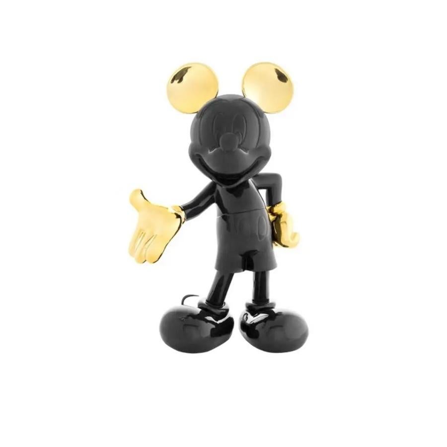 French Set of 2 Mickey & Minnie Black and Gold, Pop Figurines