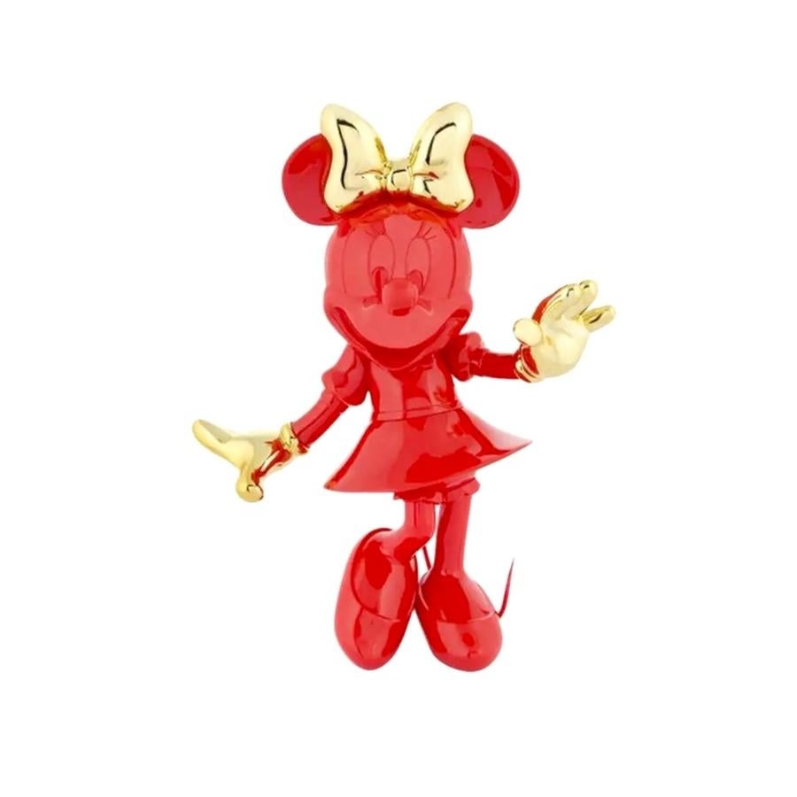 Set of 2 Mickey Red & Minnie Red & Gold Pop Figurines In New Condition In Beverly Hills, CA