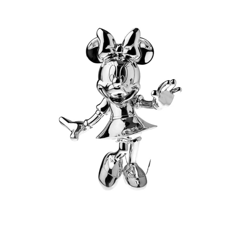 Modern In Stock in Los Angeles, Set of 2 Mickey & Minnie Chrome Metallic Pop Figurines