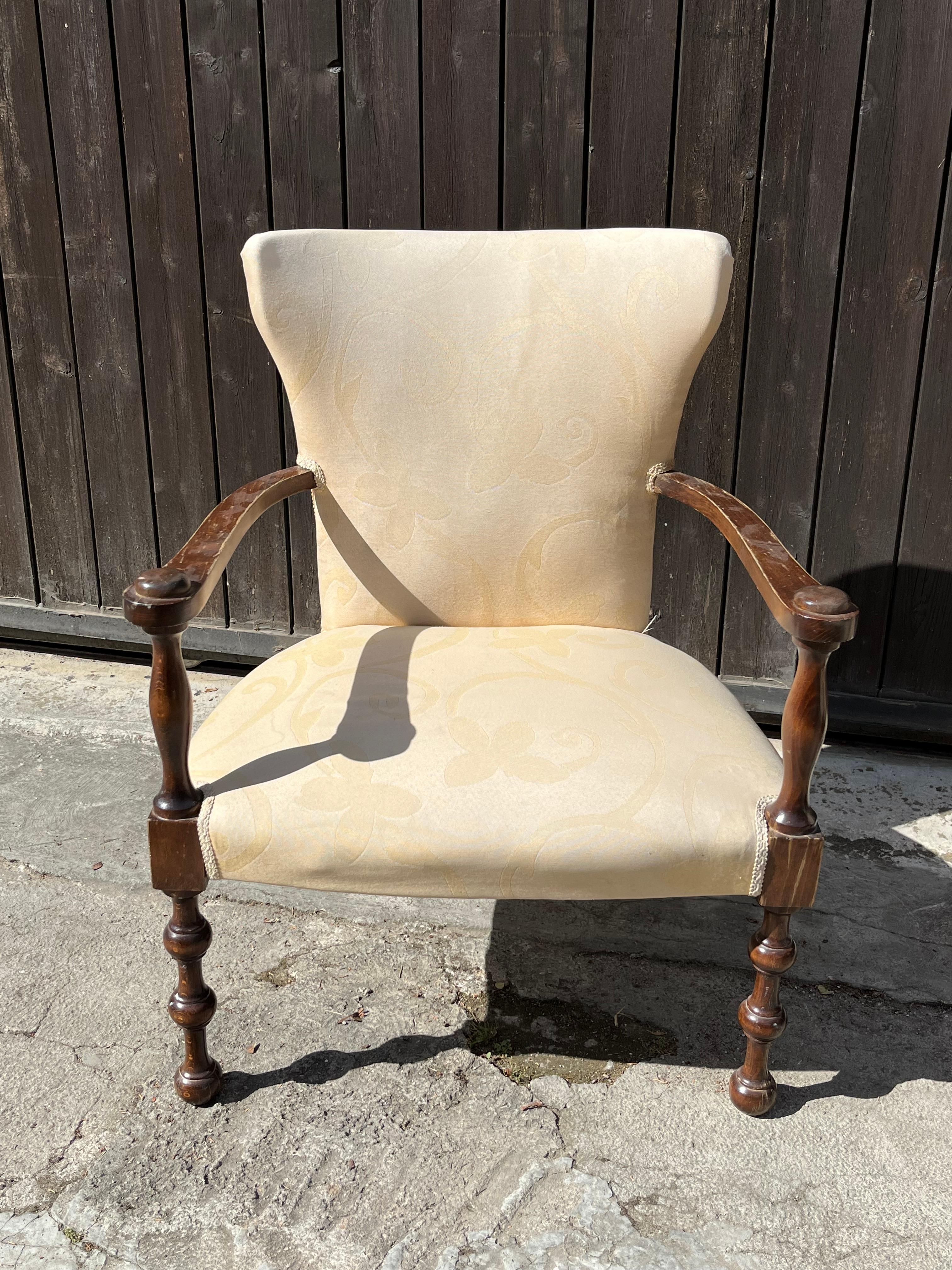 Set of 2 Mid-Century 1950s Italian Armchairs 1950s For Sale 2