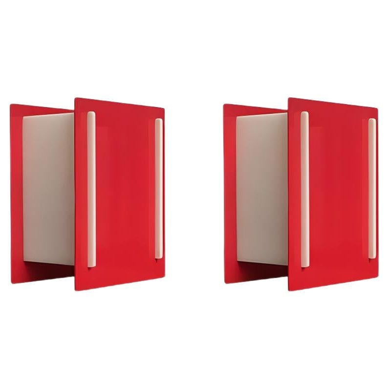 Set di 2 lampade da tavolo in acrilico del metà del secolo scorso