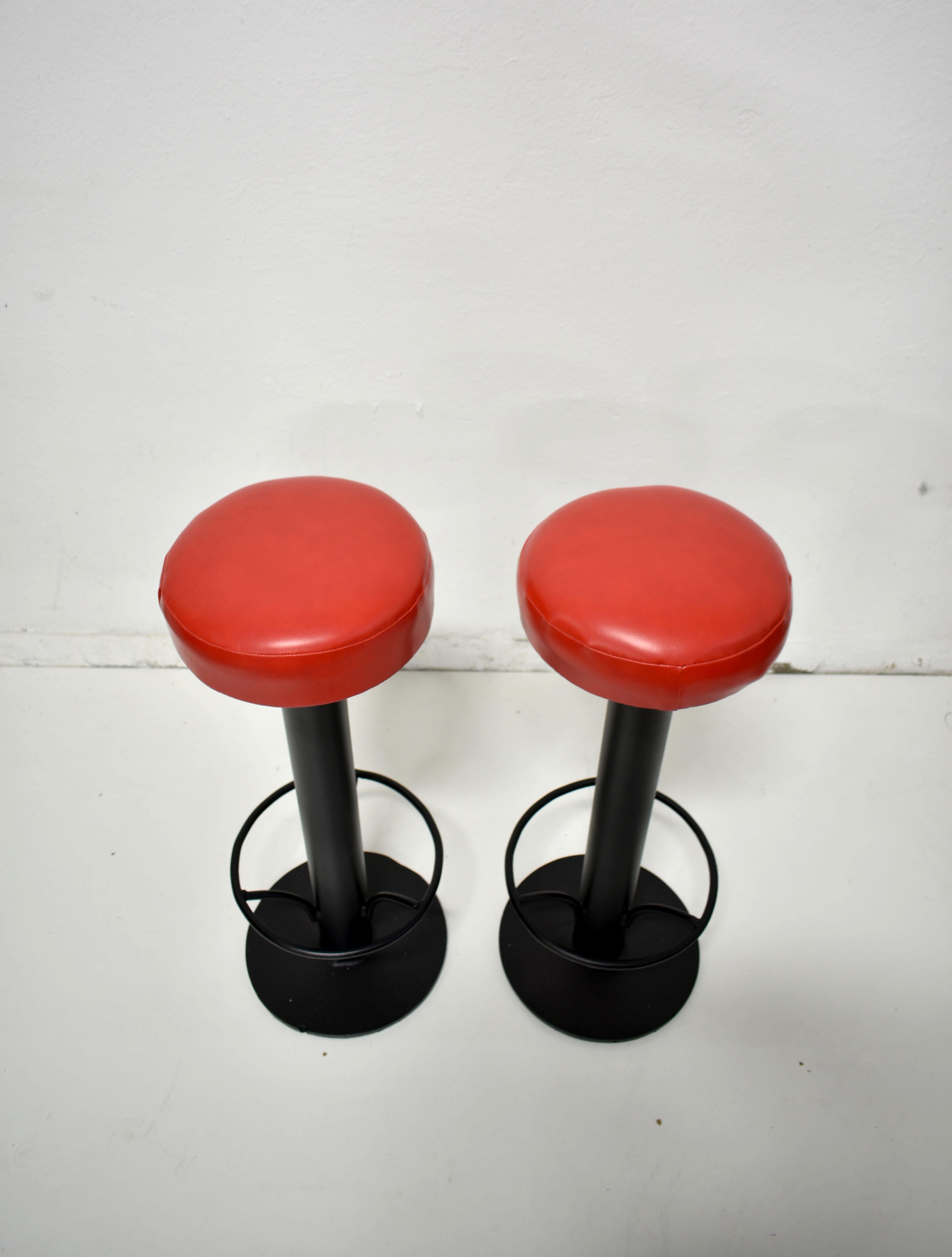 mid century bar stools set of 2