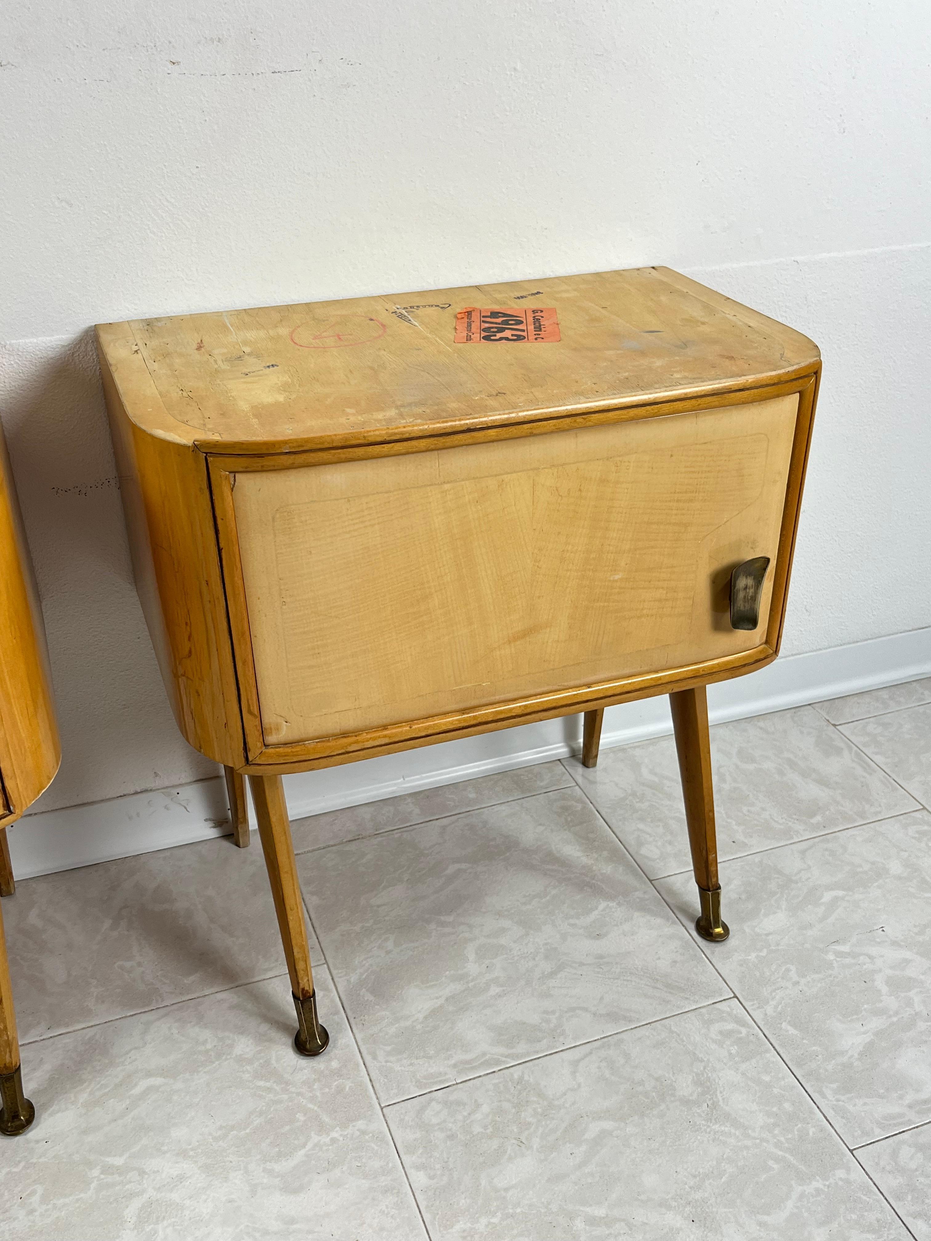 Set Of 2 Mid-Century Bedside Tables Attributed to Vittorio Dassi 1959 For Sale 9