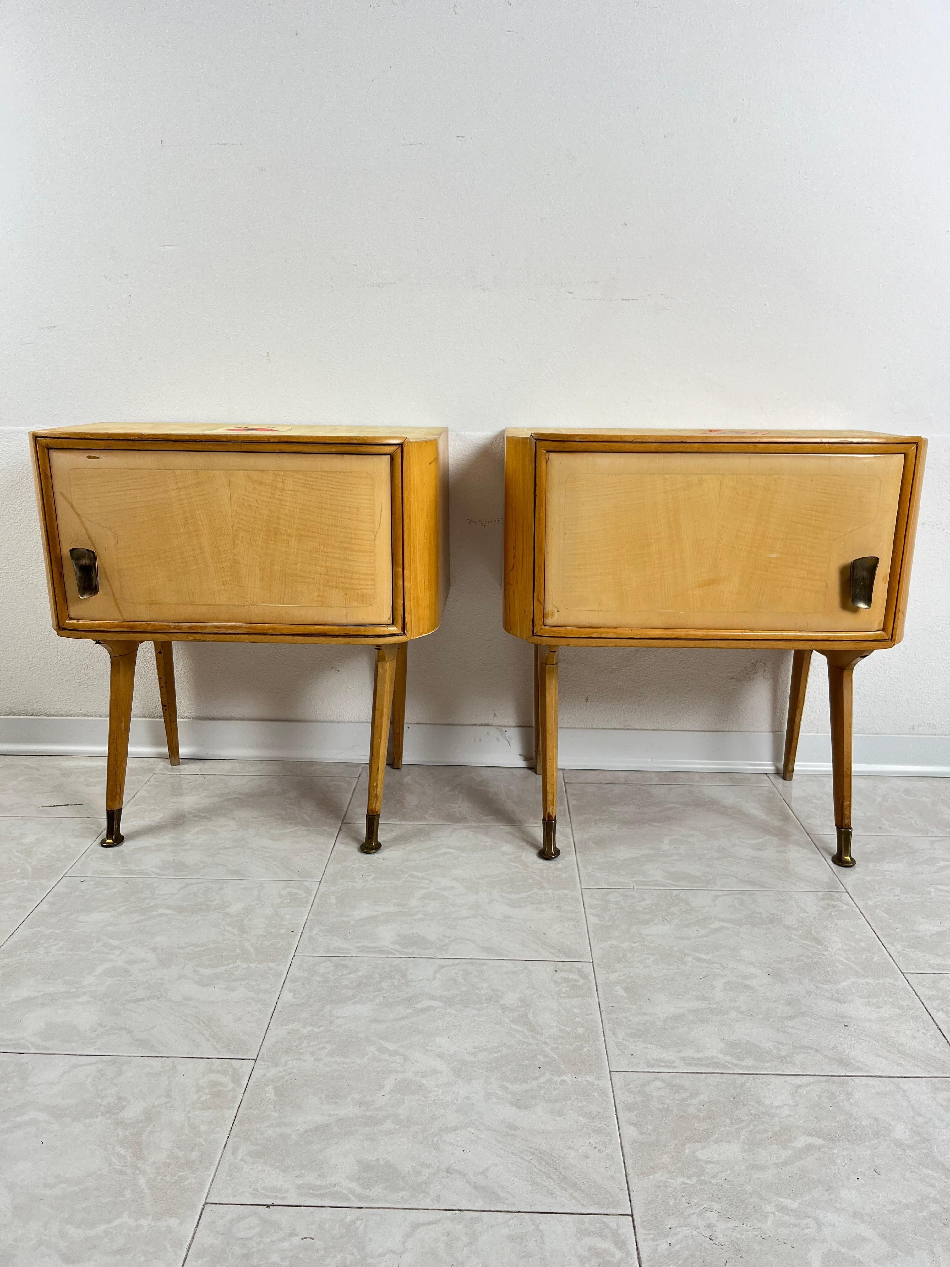 Set Of 2 Mid-Century Bedside Tables Attributed to Vittorio Dassi 1959 For Sale 12