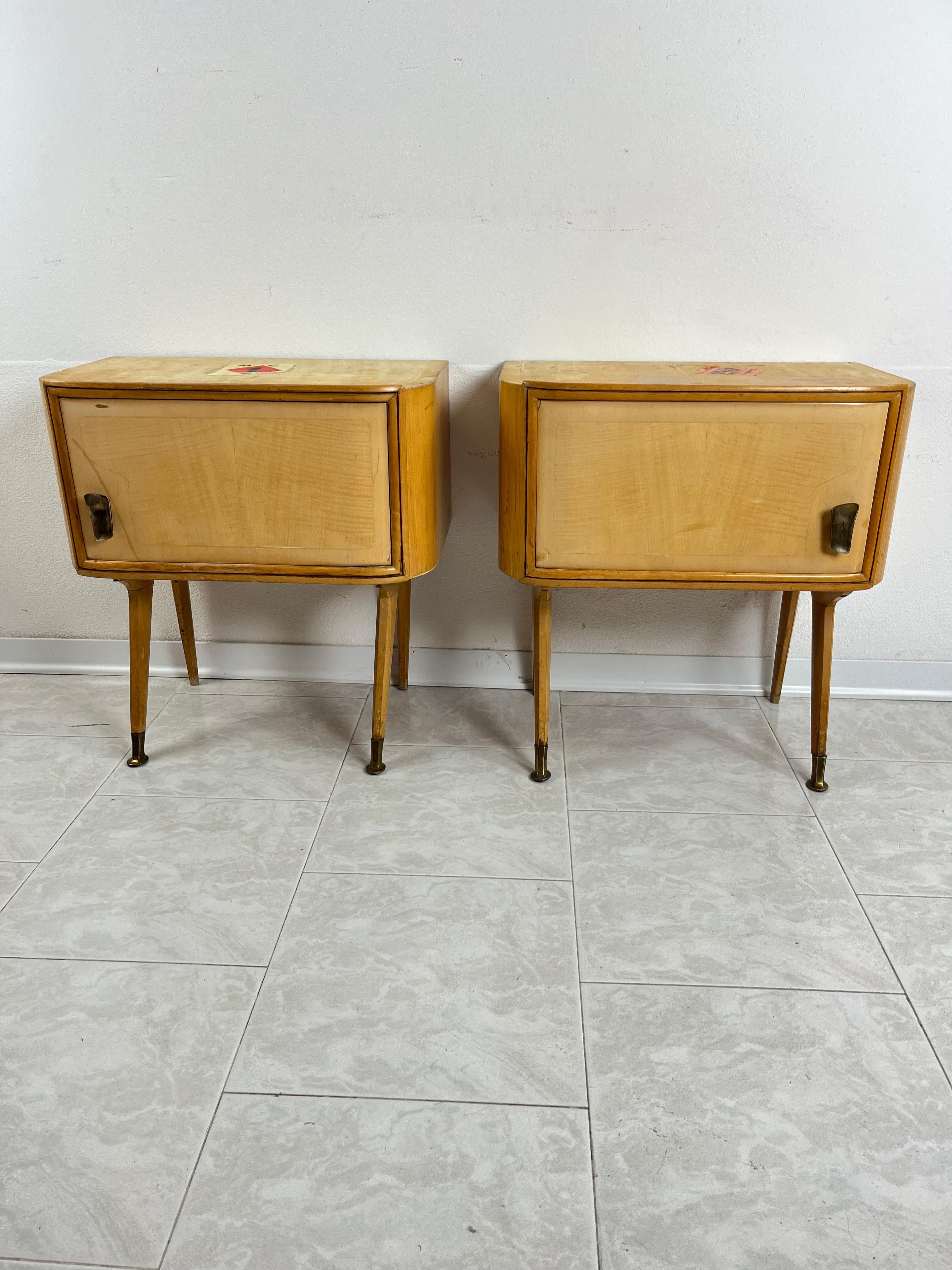 Set Of 2 Mid-Century Bedside Tables Attributed to Vittorio Dassi 1959 For Sale 13