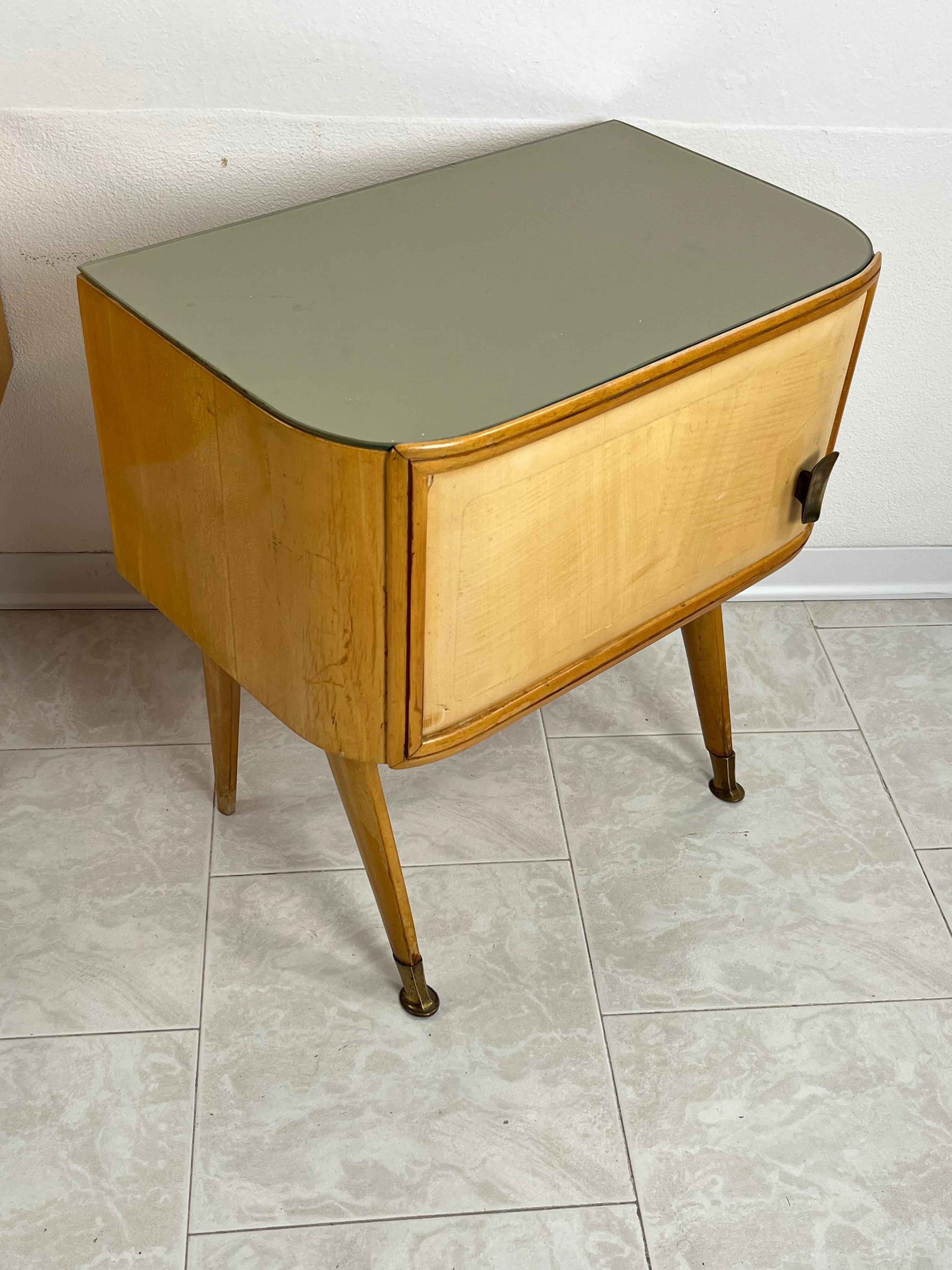 Set Of 2 Mid-Century Bedside Tables Attributed to Vittorio Dassi 1959 In Good Condition For Sale In Palermo, IT