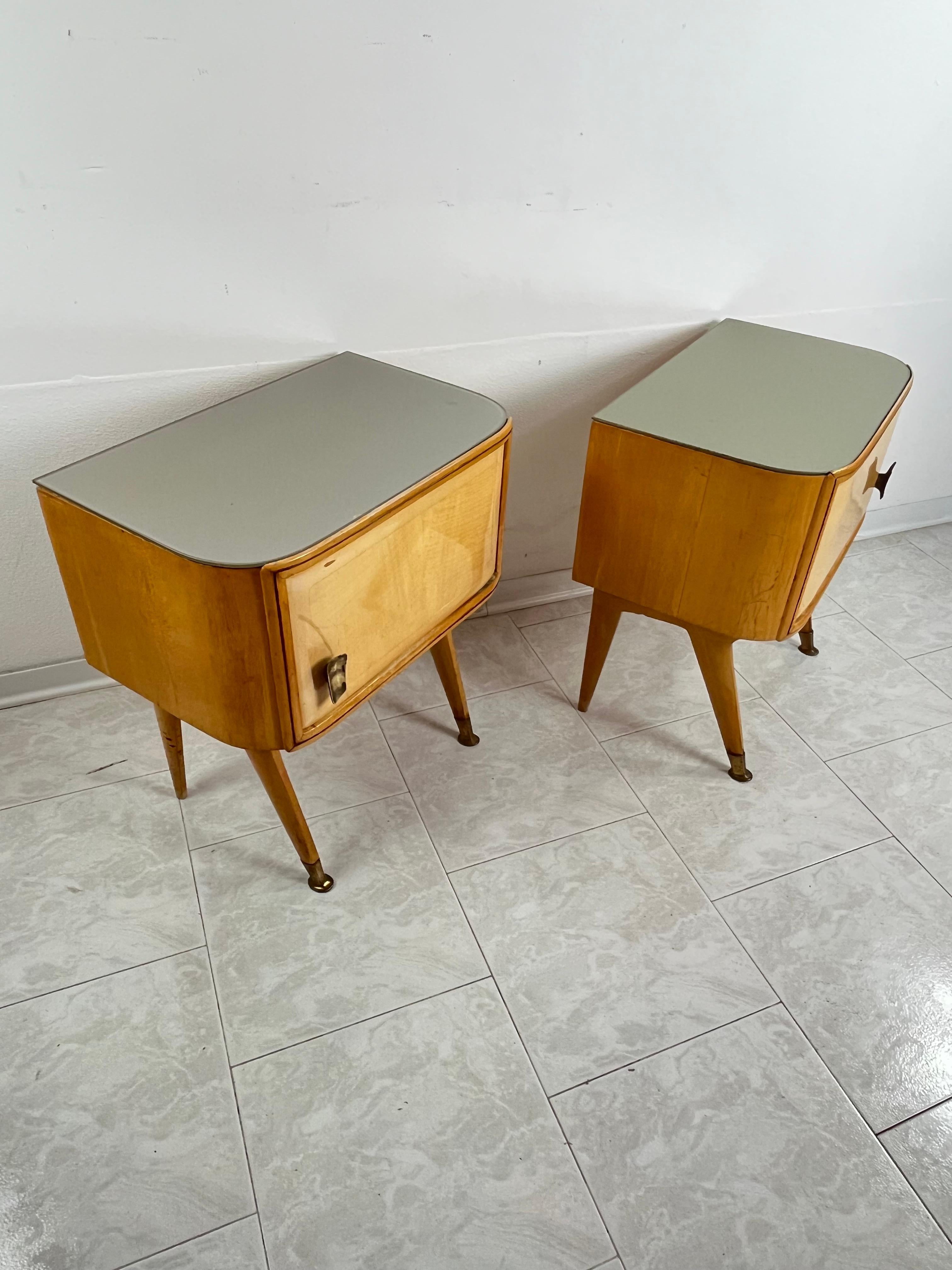 Mid-20th Century Set Of 2 Mid-Century Bedside Tables Attributed to Vittorio Dassi 1959 For Sale