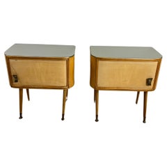 Vintage Set Of 2 Mid-Century Bedside Tables Attributed to Vittorio Dassi 1959