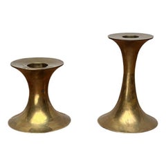 Set of 2 Mid-Century Brass Candleholders, 1960s