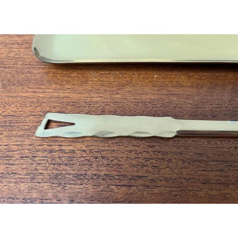 Set of 2 Mid-Century Brass Desk Tray and Letter Opener, 1950s For Sale 4
