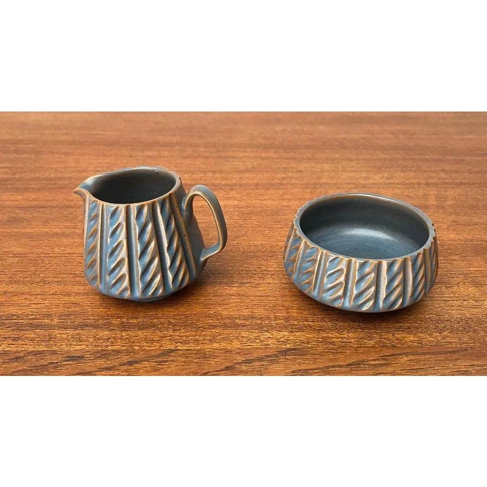 2er-Set Zuckertopf und Milchkännchen aus Keramik aus der Mitte des Jahrhunderts aus Dissing Keramik, 1960er Jahre im Angebot 5