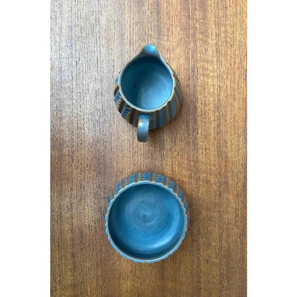 2er-Set Zuckertopf und Milchkännchen aus Keramik aus der Mitte des Jahrhunderts aus Dissing Keramik, 1960er Jahre (Moderne der Mitte des Jahrhunderts) im Angebot