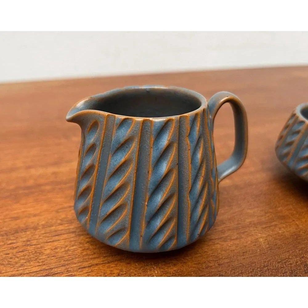 2er-Set Zuckertopf und Milchkännchen aus Keramik aus der Mitte des Jahrhunderts aus Dissing Keramik, 1960er Jahre im Angebot 2