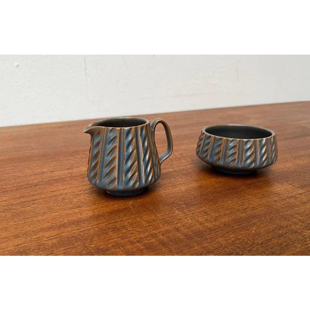2er-Set Zuckertopf und Milchkännchen aus Keramik aus der Mitte des Jahrhunderts aus Dissing Keramik, 1960er Jahre im Angebot 3