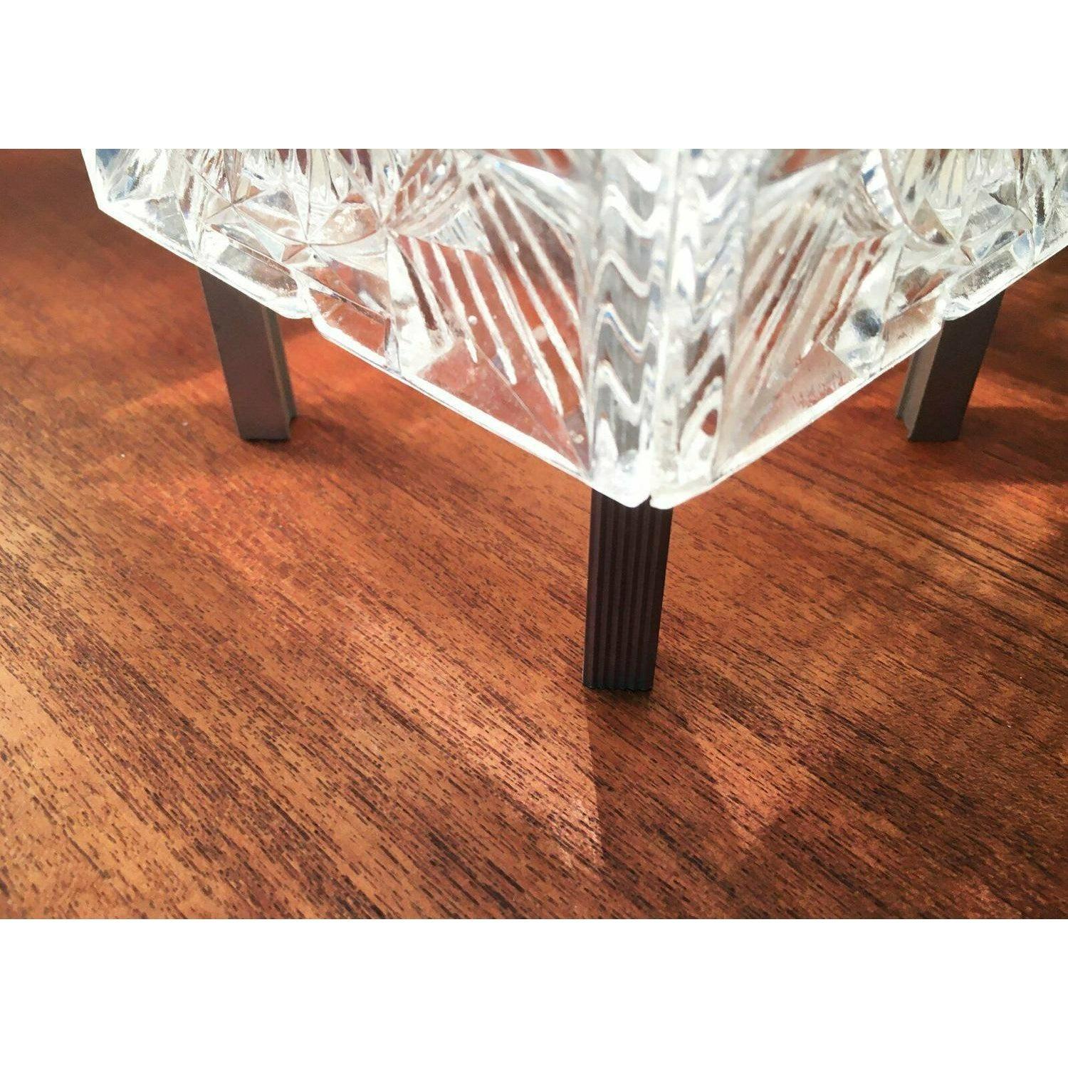 20th Century Set of 2 Mid-Century Czech Ussr Glass Table Lamps from Lustry Kamenický, 1960s For Sale