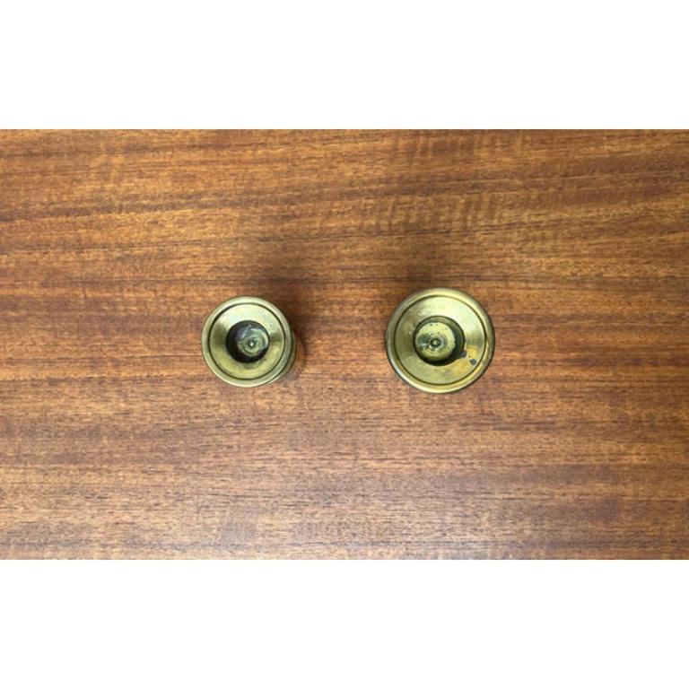 Danese Set di 2 portacandele in ottone danese di metà secolo di Boyes Metalkunst, anni '60 in vendita