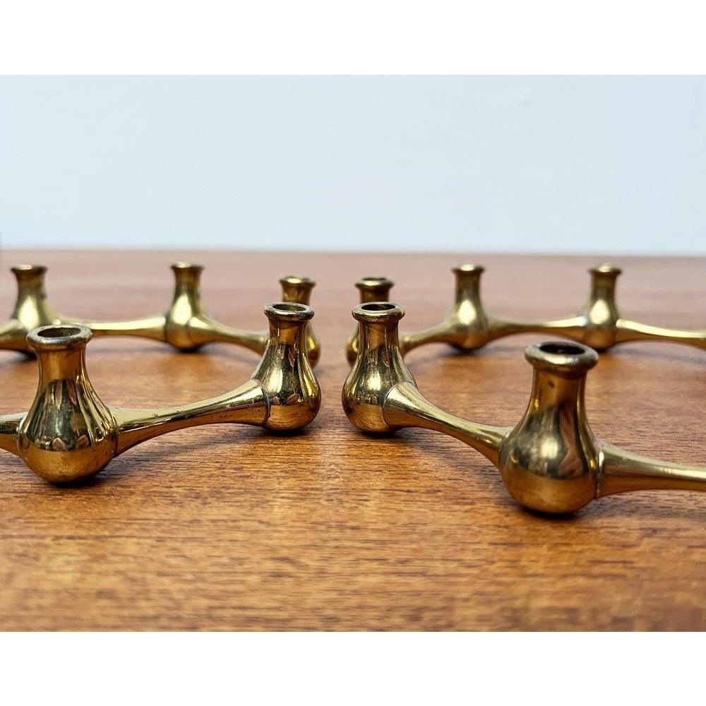 Metallo Set di 2 portacandele danesi di metà secolo di Jens H. Quistgaard in vendita