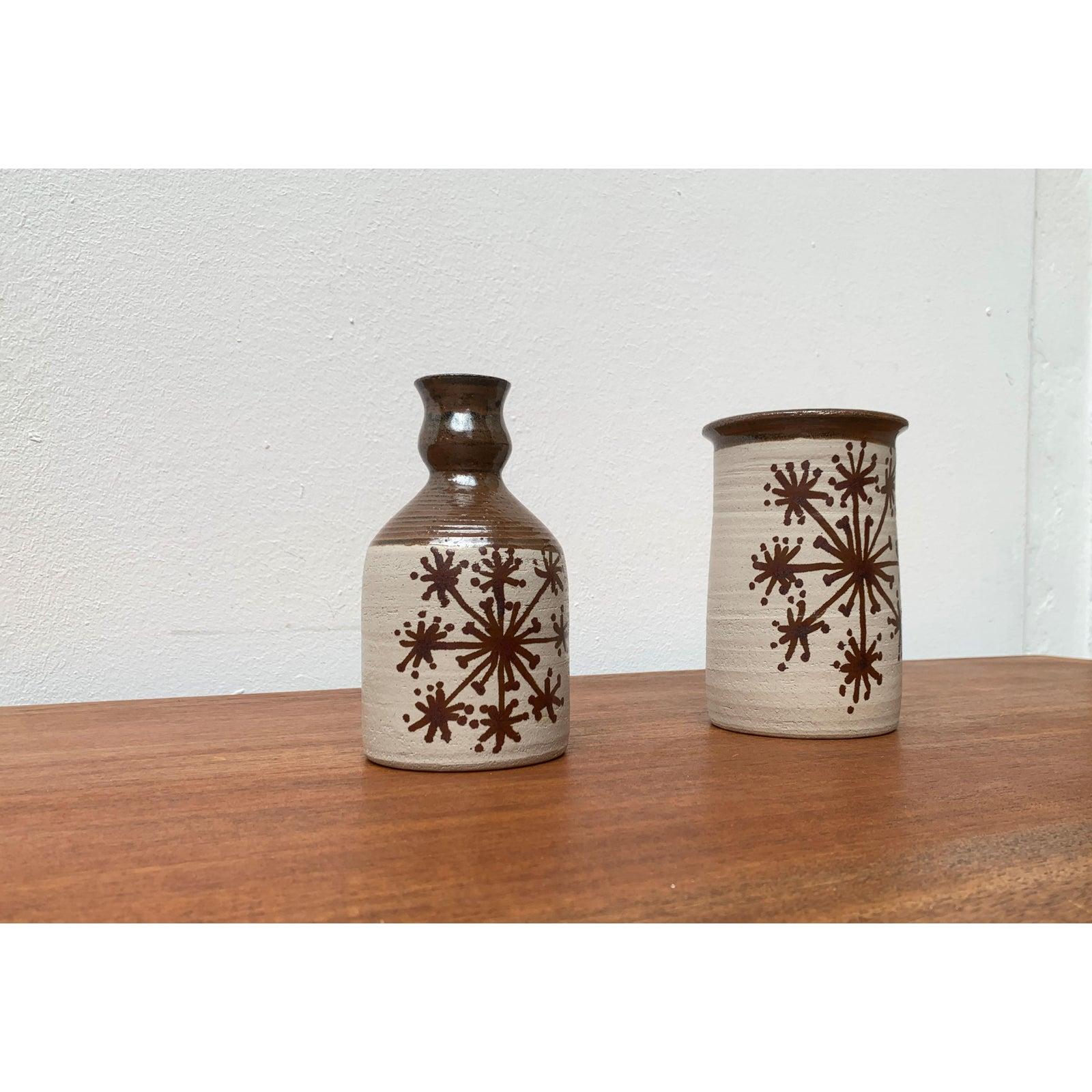 2er-Set dänische Keramikflasche und Vase aus der Mitte des Jahrhunderts von Ebeltoft Pottery, 1960er Jahre im Angebot 4